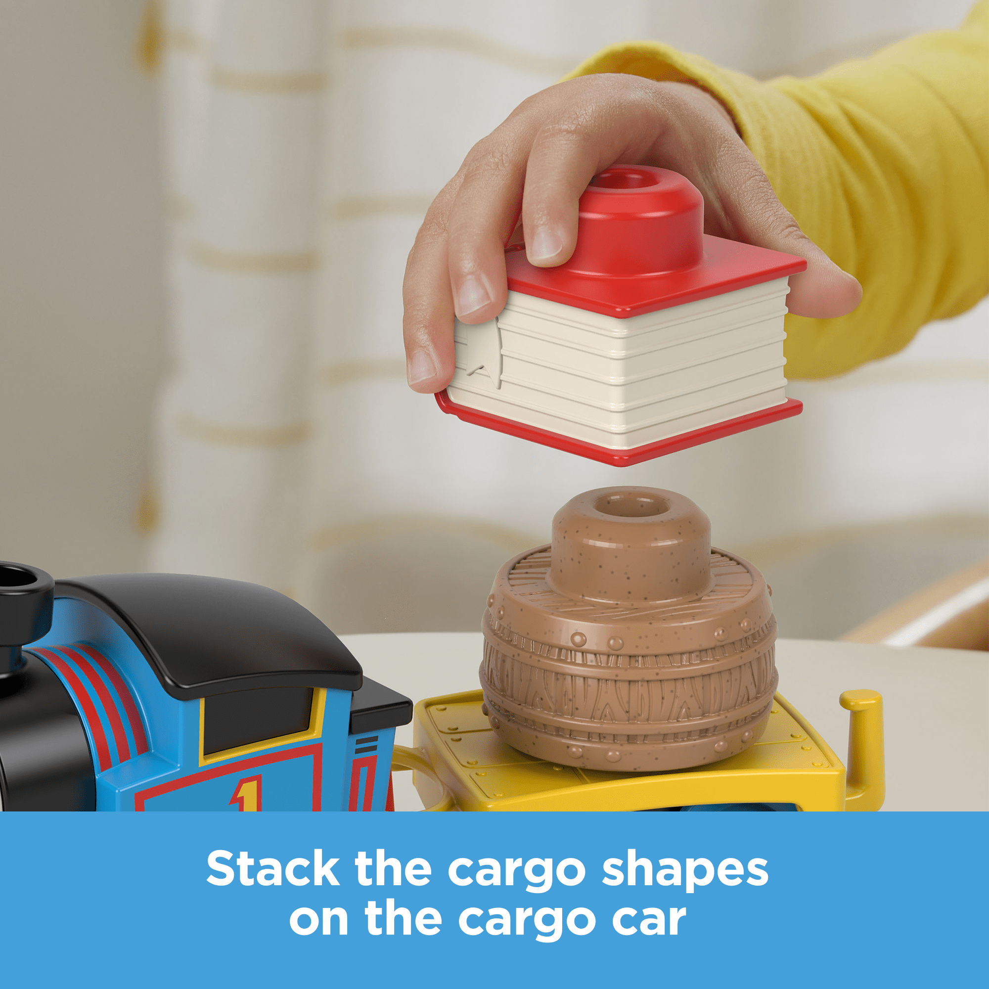 Thomas & Friends My First Thomas Push-Along Toy Train With Stacking Cargo For Toddlers
