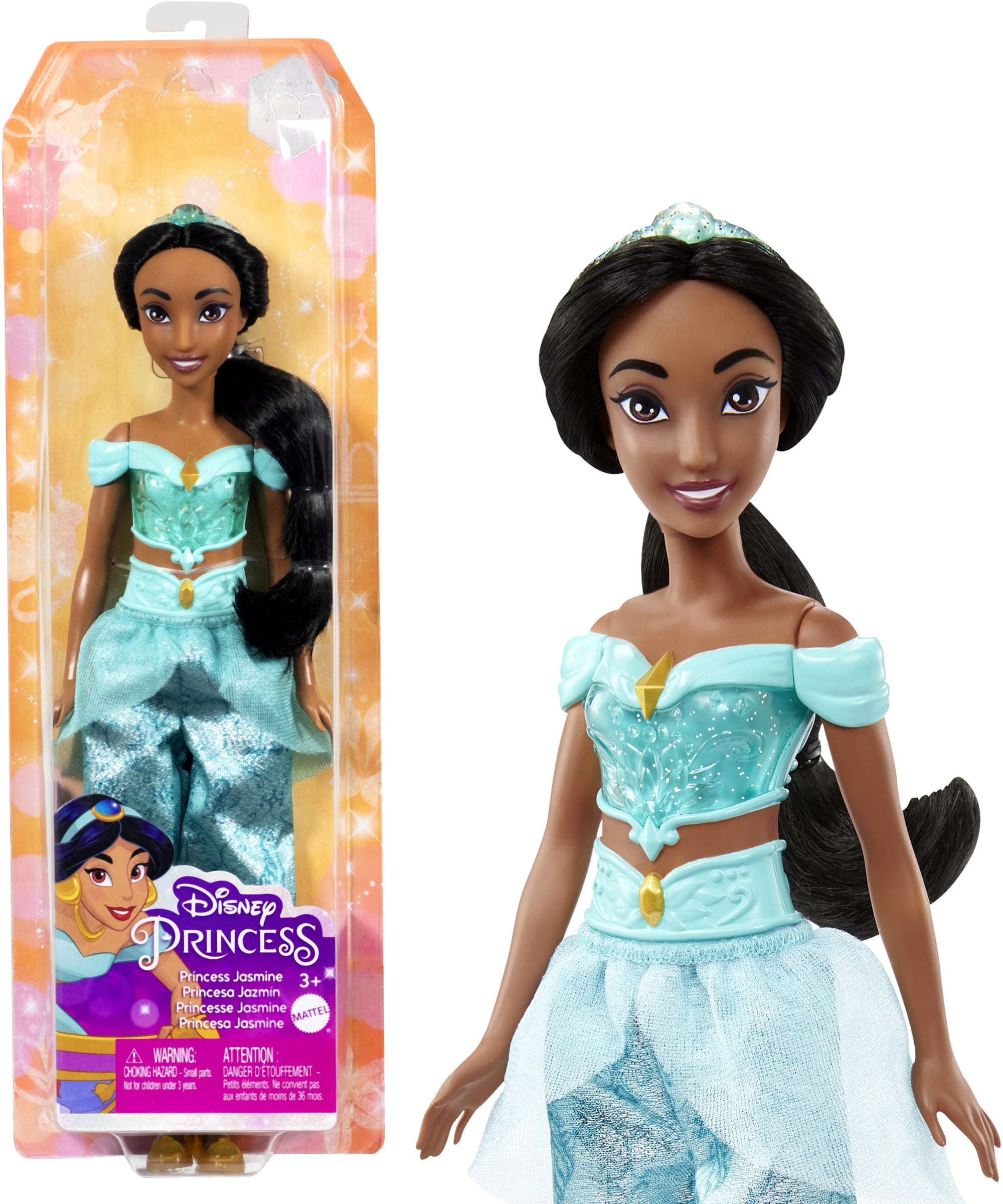 Disney Princess Jasmine Doll With Sparkling Fashion & Accessories, Inspired By Aladdin Movie