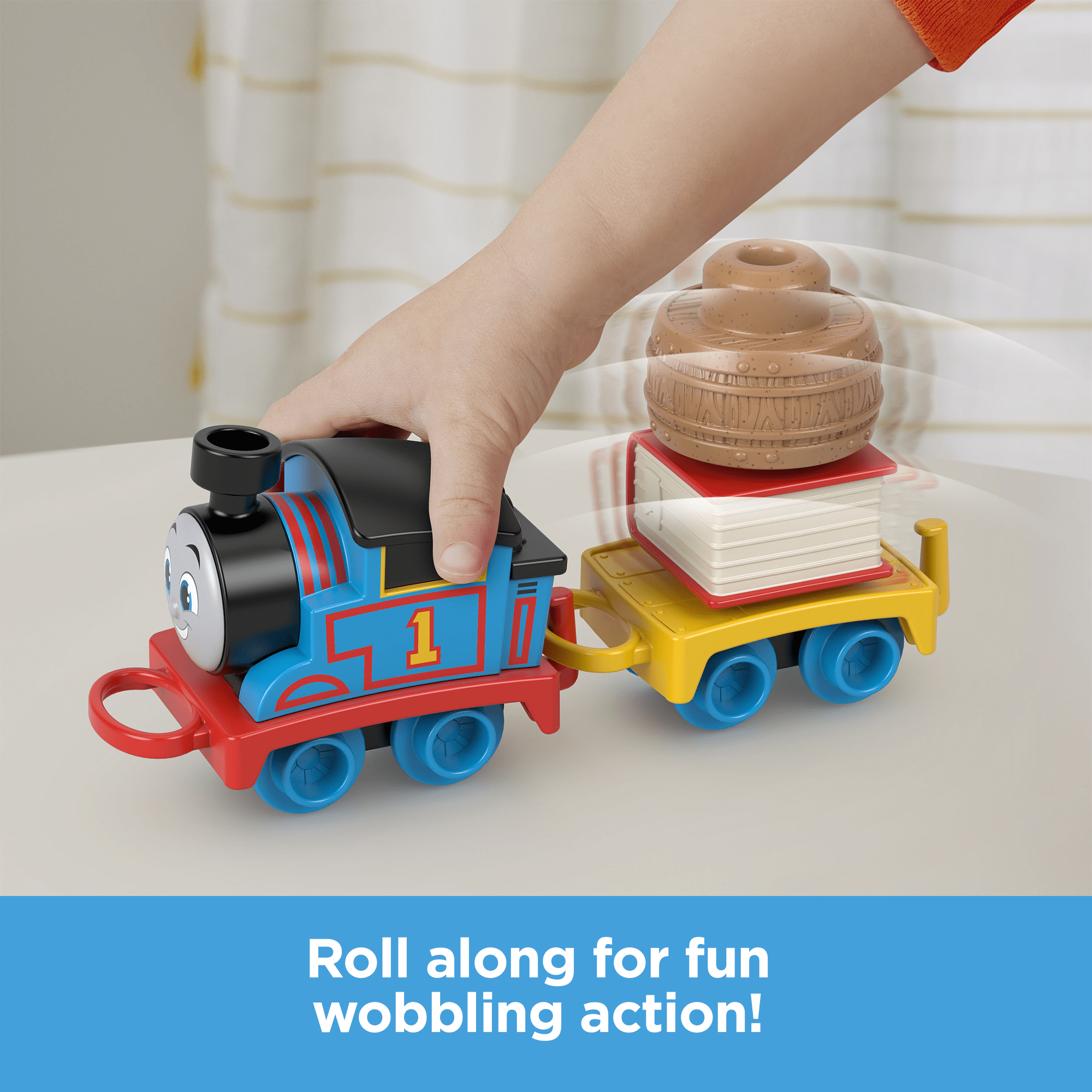 Thomas & Friends My First Thomas Push-Along Toy Train With Stacking Cargo For Toddlers
