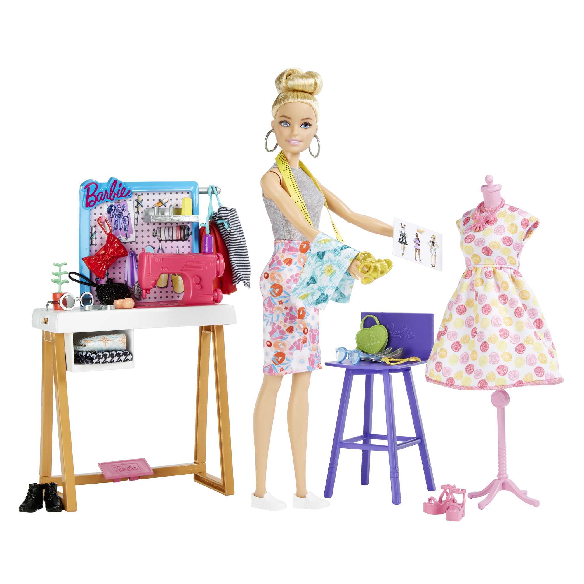 Barbie Fashion Designer Doll (12-In/30.40-Cm) & Studio, 25+ Design & Fashion Accessories, Ages 3 & Up