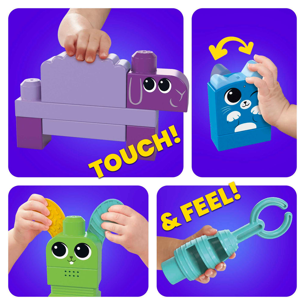 MEGA Bloks Fisher Price Musical Farm Band Sensory Block Toy (45 Pieces) For Toddler