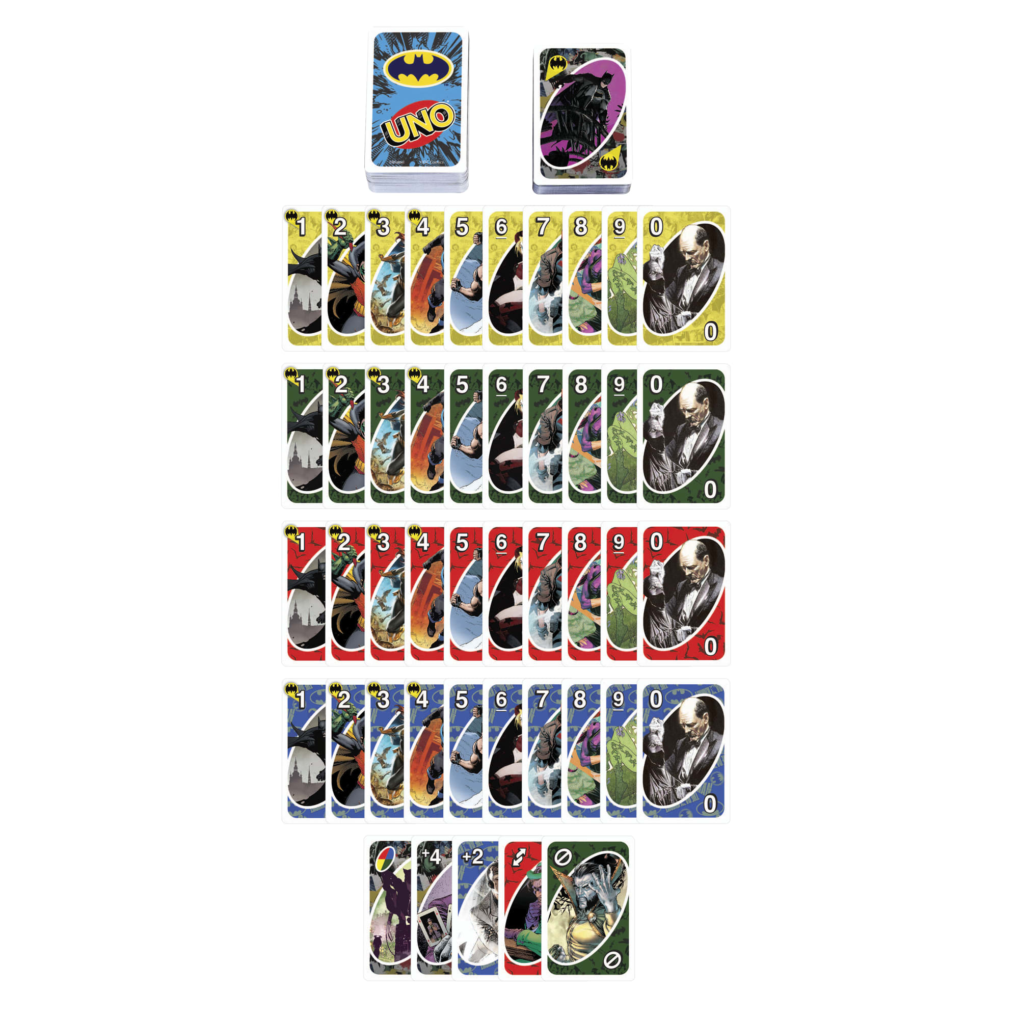 Uno Batman  Jeu de Cartes Pour Jeux Avec enfants et Famille