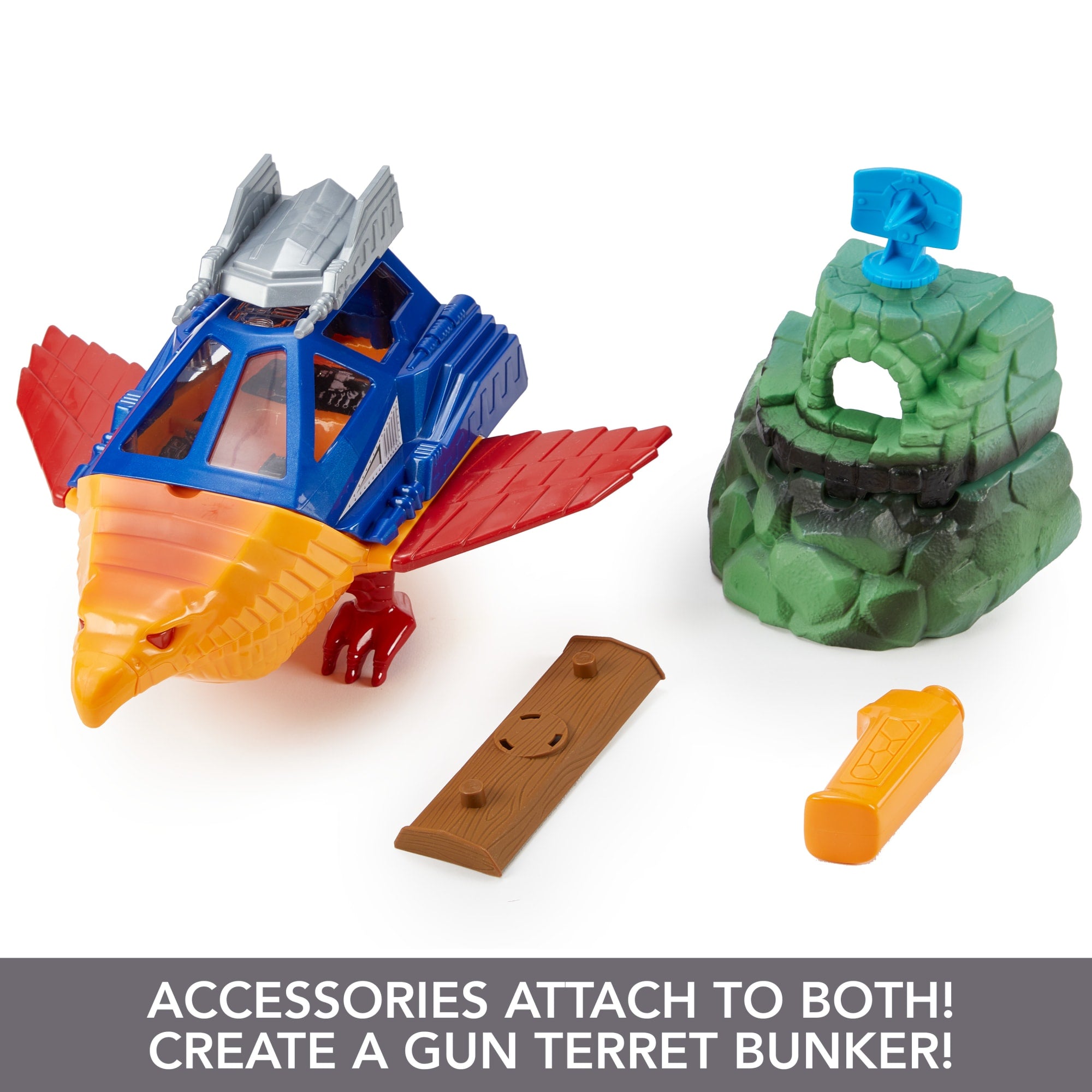 Masters Of The Universe Origins Toy, Talon Fighter Vehicle And Point Dread Accessories