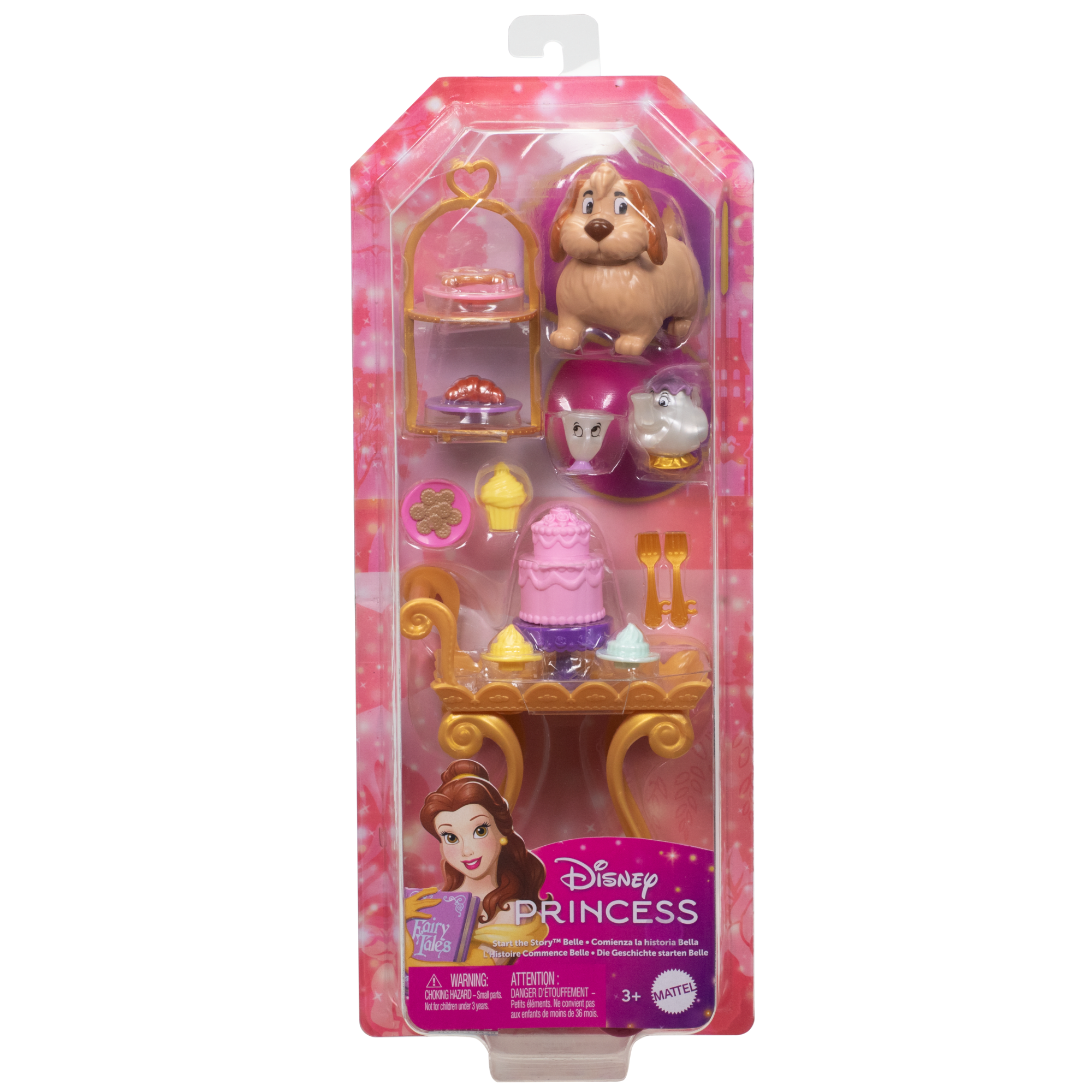 Disney Princess Enchanted Stories Belle Tea Set W/ Cart, Friends & 13 Accessories, Inspired By Movie