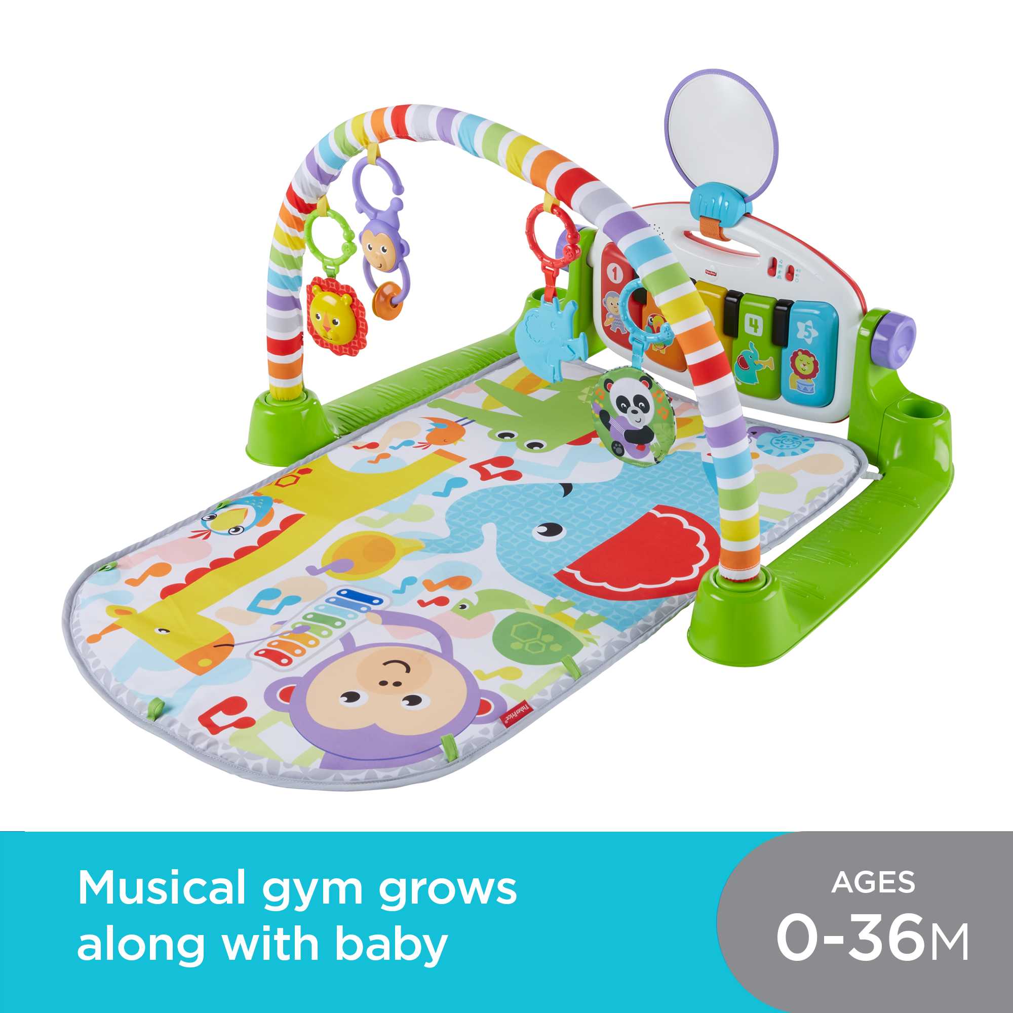 Fisher-Price Deluxe Kick & Play Piano Gym - English Version