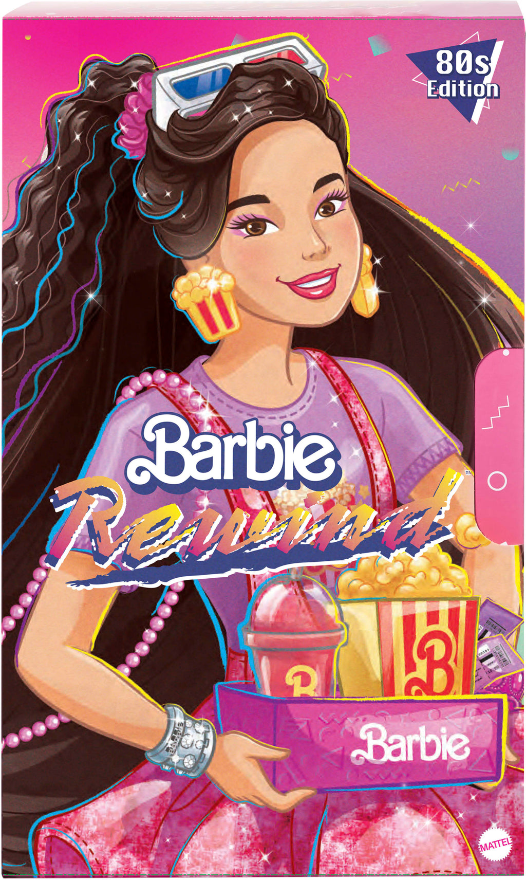 Barbie Doll, Black Hair, 80s-Inspired Movie Night, Barbie Rewind
