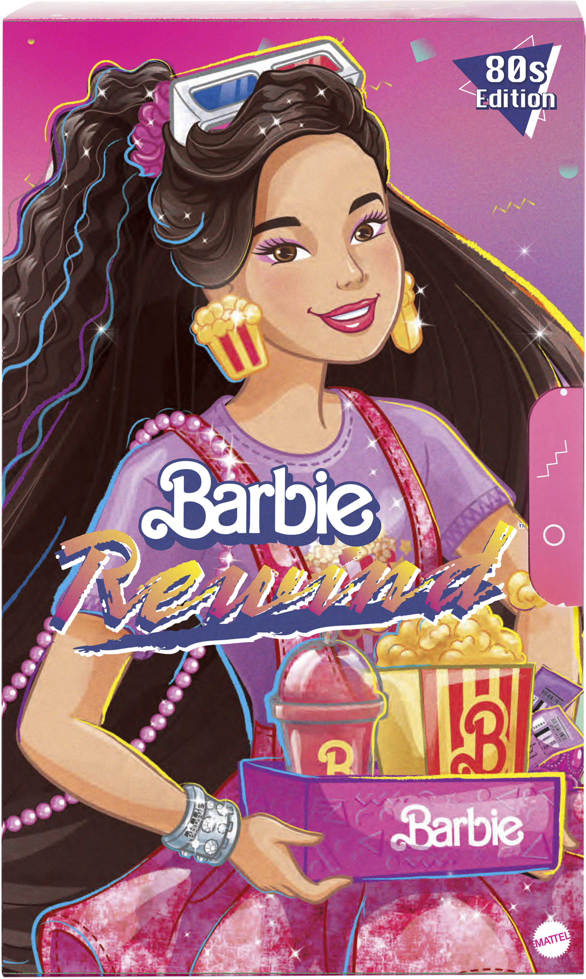 Barbie Doll, Black Hair, 80s-Inspired Movie Night, Barbie Rewind