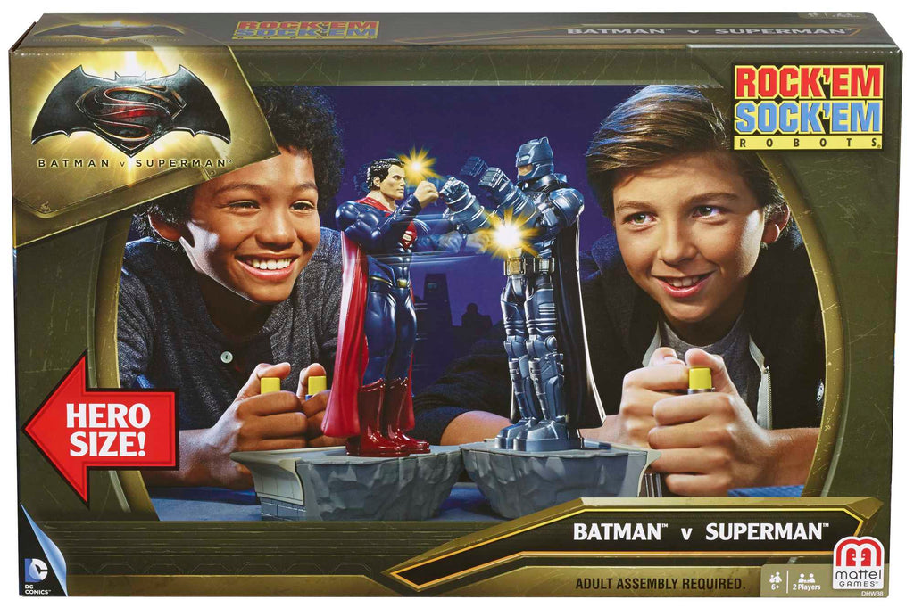 Batman vs Superman Rock 'Em Sock 'Em Robots 2-Player Kids Game, Fighting Robots Action Game