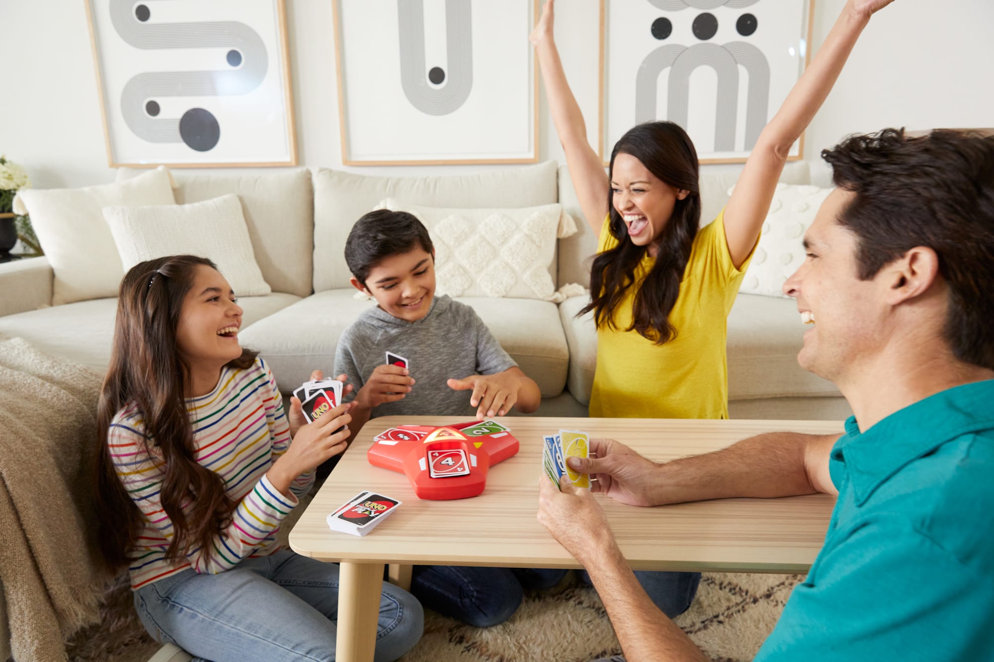 UNO Triple Play Card Game, Game For Family Night, Lights And Sounds