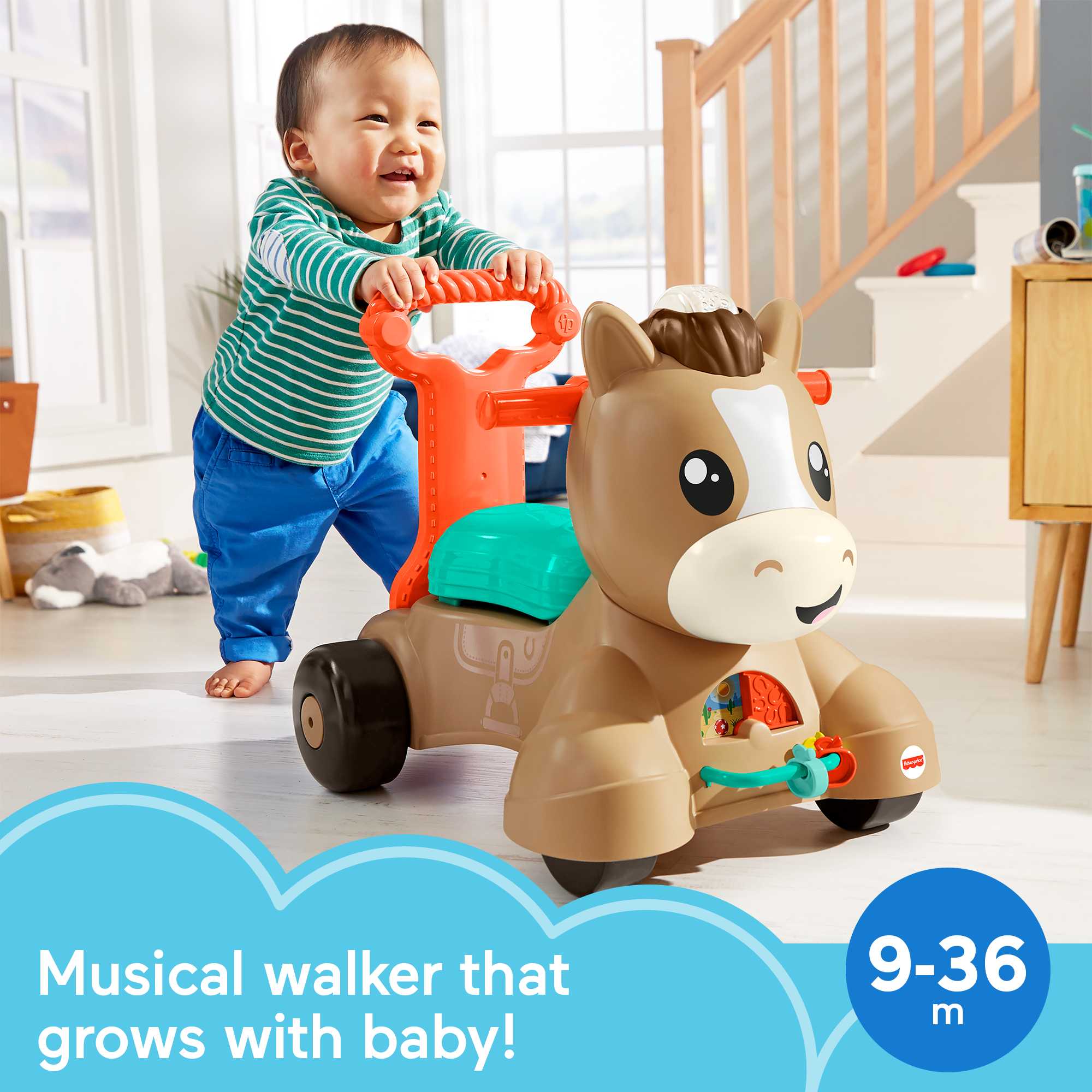 Fisher-Price Walk, Bounce & Ride Pony - English & French Version