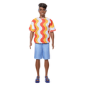 Barbie Fashionistas Ken Doll #220 With Hearing AIds Wearing An Orange Shirt & Jelly Shoes