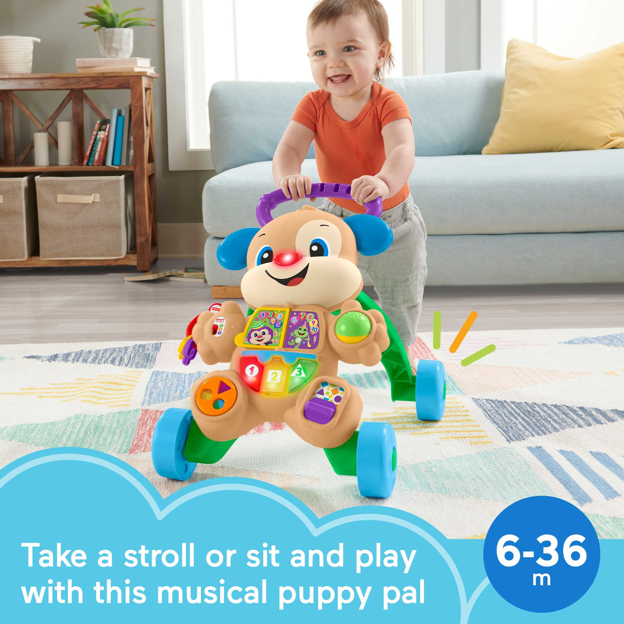 Fisher-Price Laugh & Learn Smart Stages Learn With Puppy Walker - English & French Version