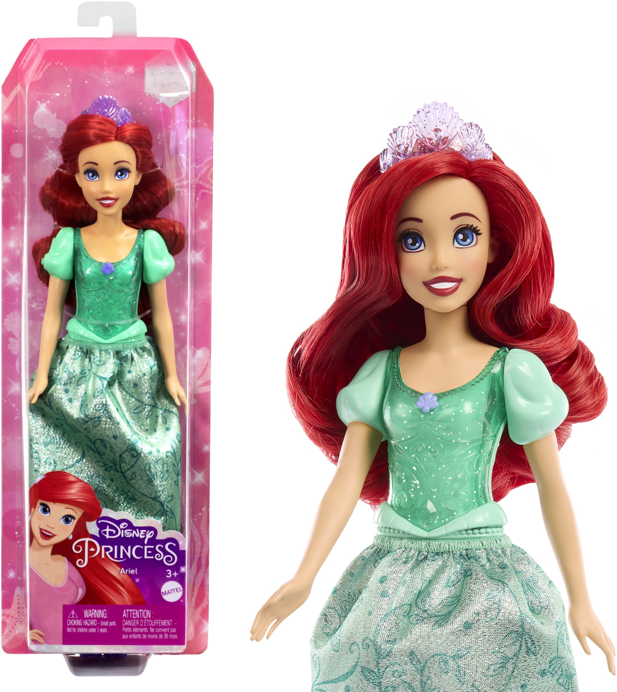 Disney Princess Ariel Doll With Sparkling Fashion & Accessories, Inspired By The Little Mermaid