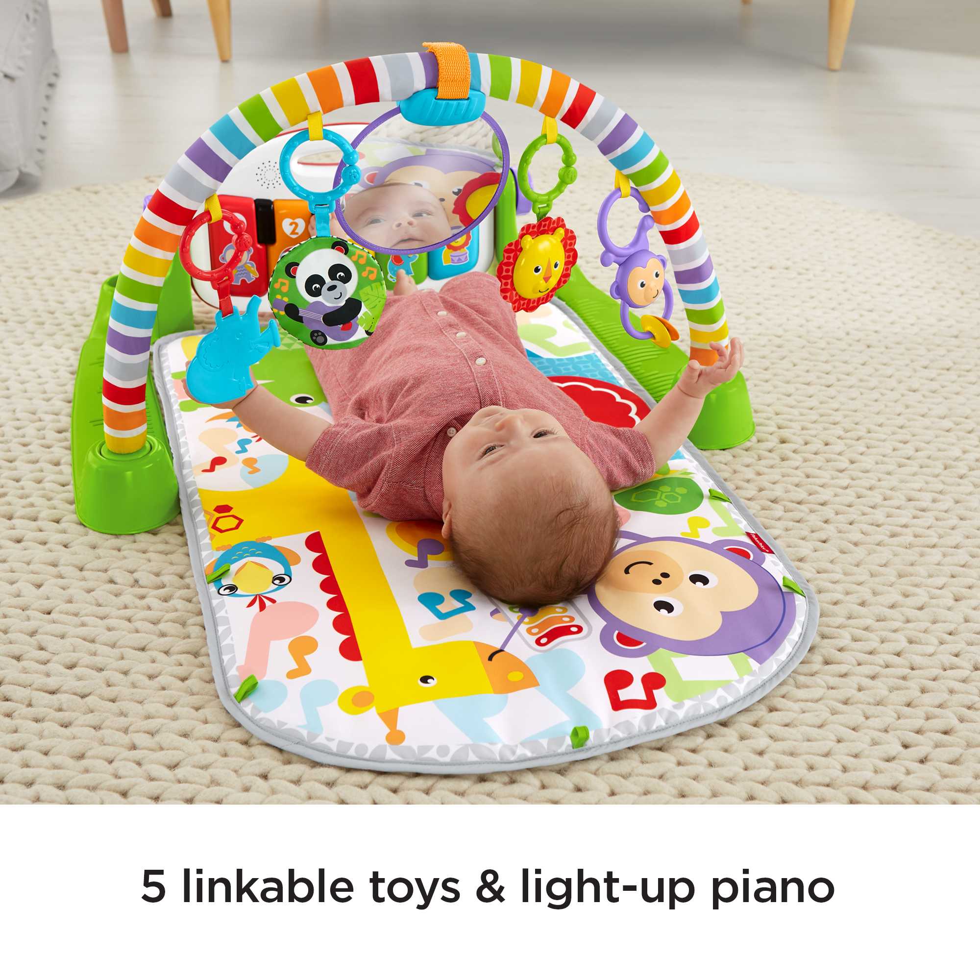 Fisher-Price Deluxe Kick & Play Piano Gym - English Version