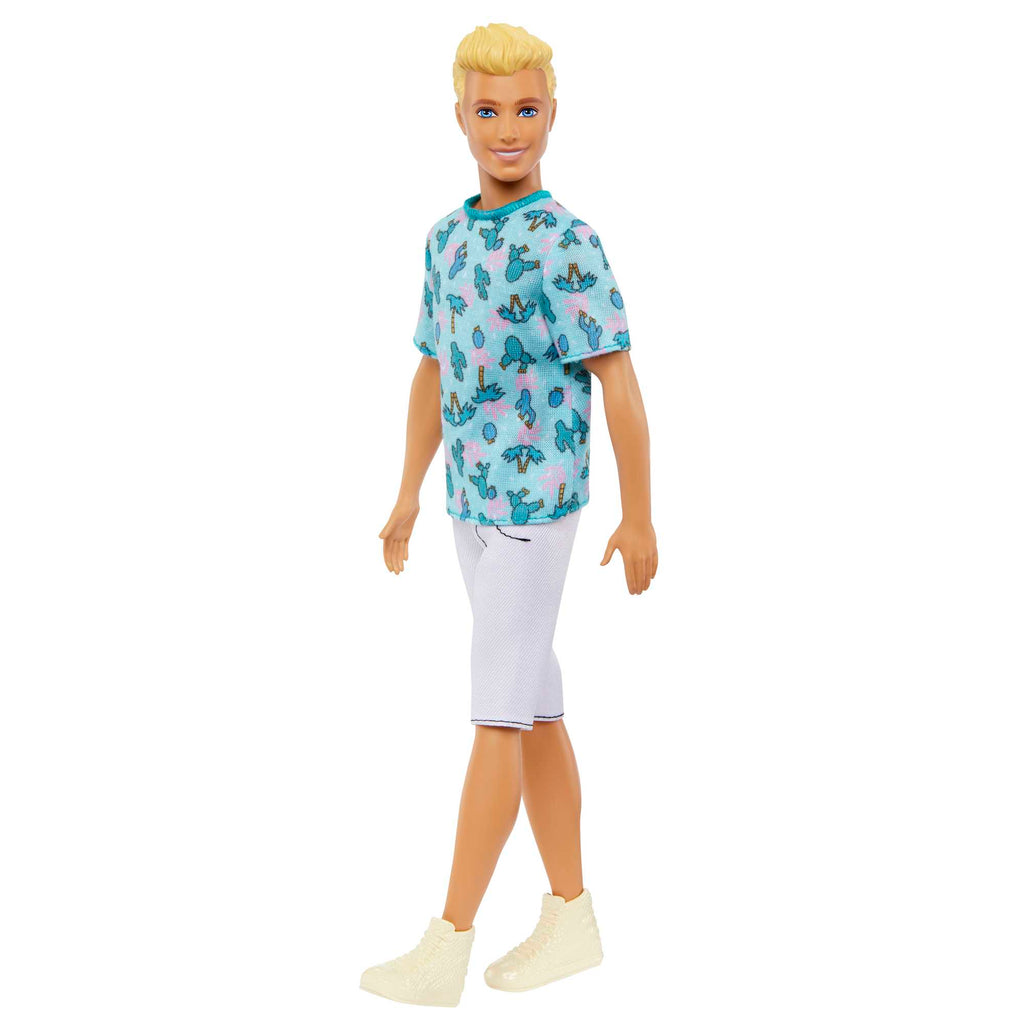 Barbie Ken Fashionistas Doll #211 With Blond Hair And Cactus Tee