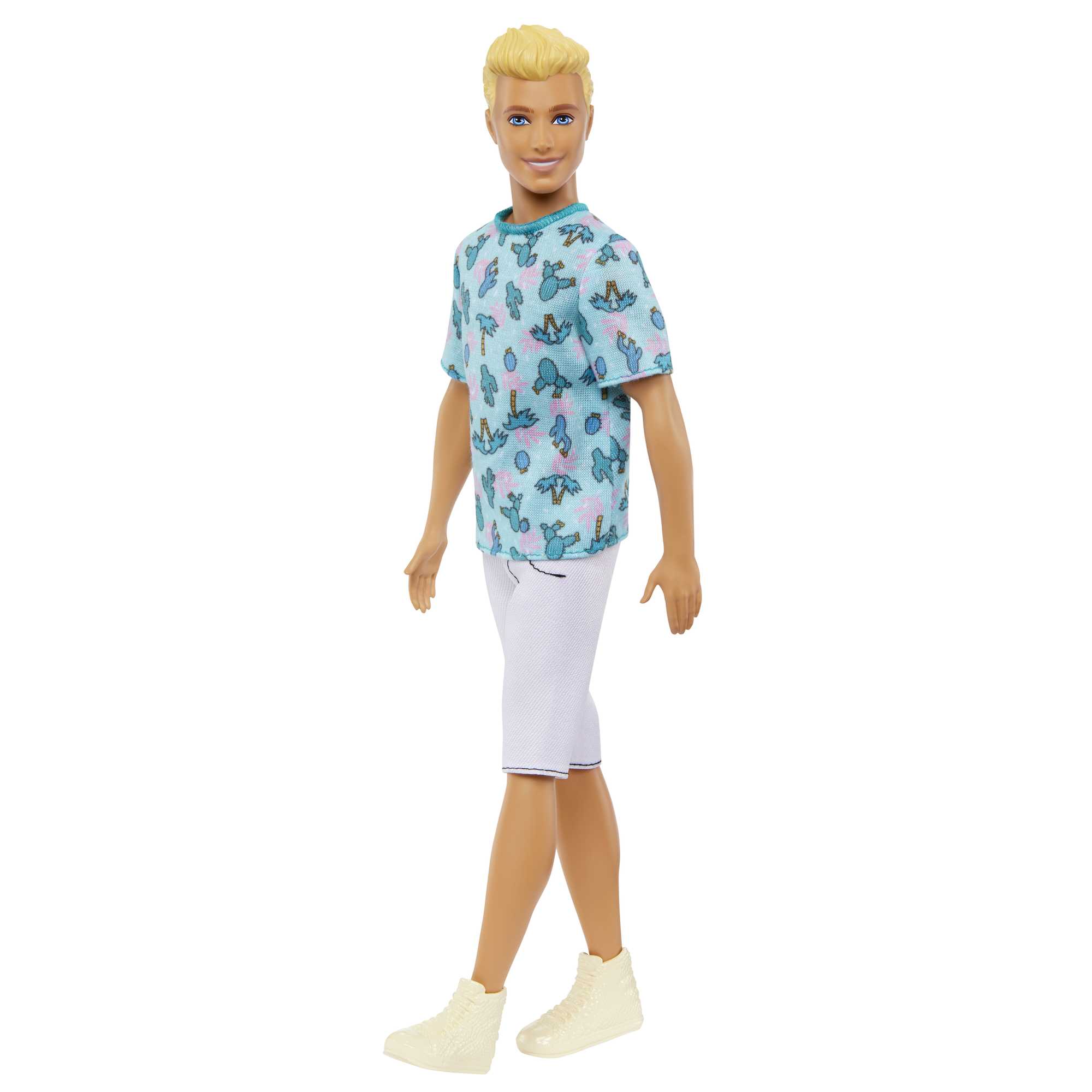 Barbie Ken Fashionistas Doll #211 With Blond Hair And Cactus Tee