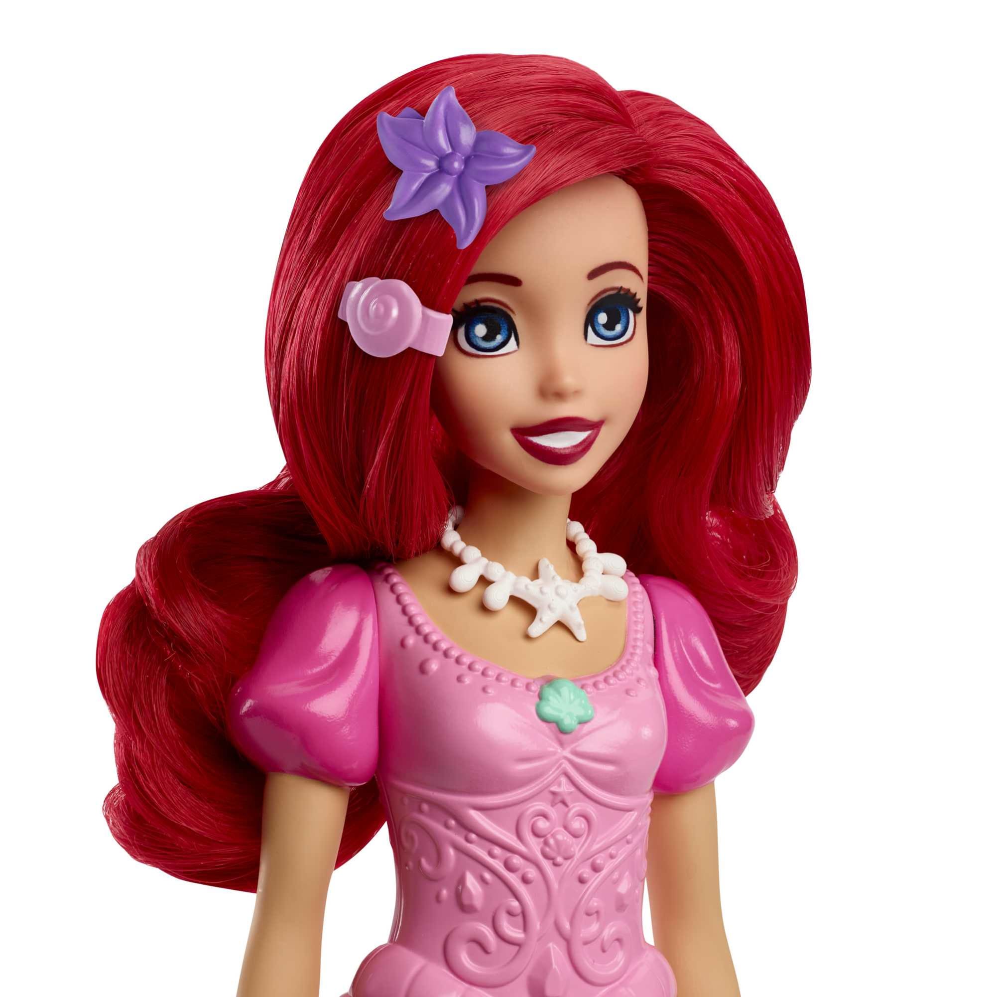 Disney Princess Getting Ready Ariel Fashion Doll in Signature Dress And 9 Accessories