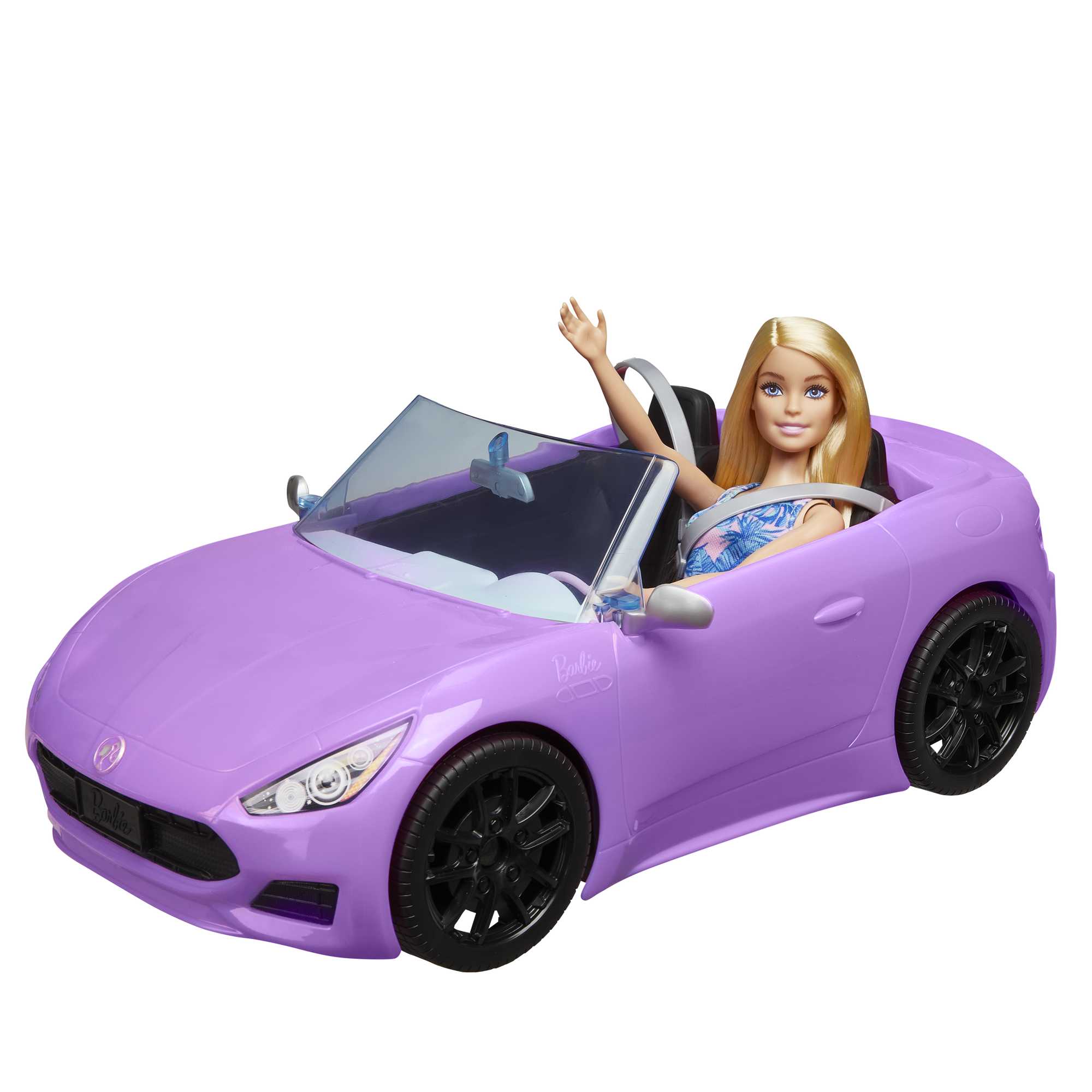 Barbie Poupée Blonde, Décapotable Violette