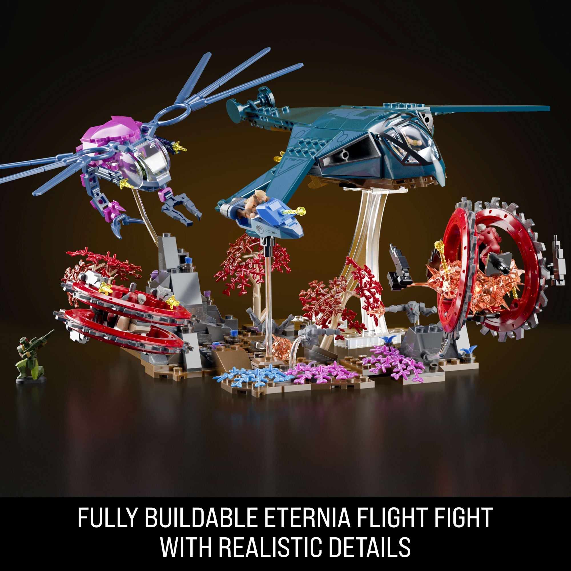 Mattel Brick Shop Masters Of The Universe Eternia Flight Fight Building Toy Kit (411 Pieces), For Collectors