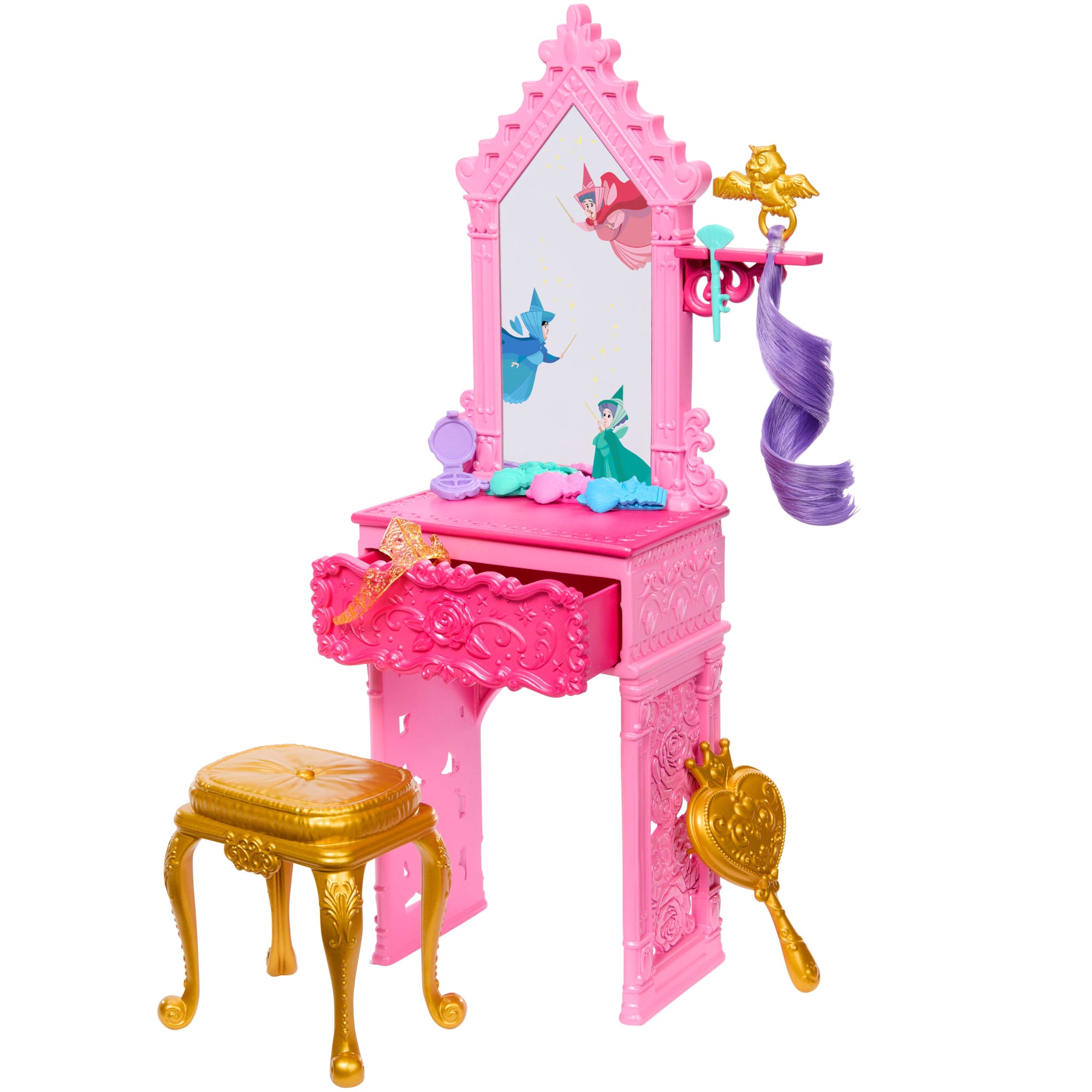 Disney Princess Enchanted Stories Aurora Styling Set W/ Vanity & 9 Accessories, Inspired By Movie