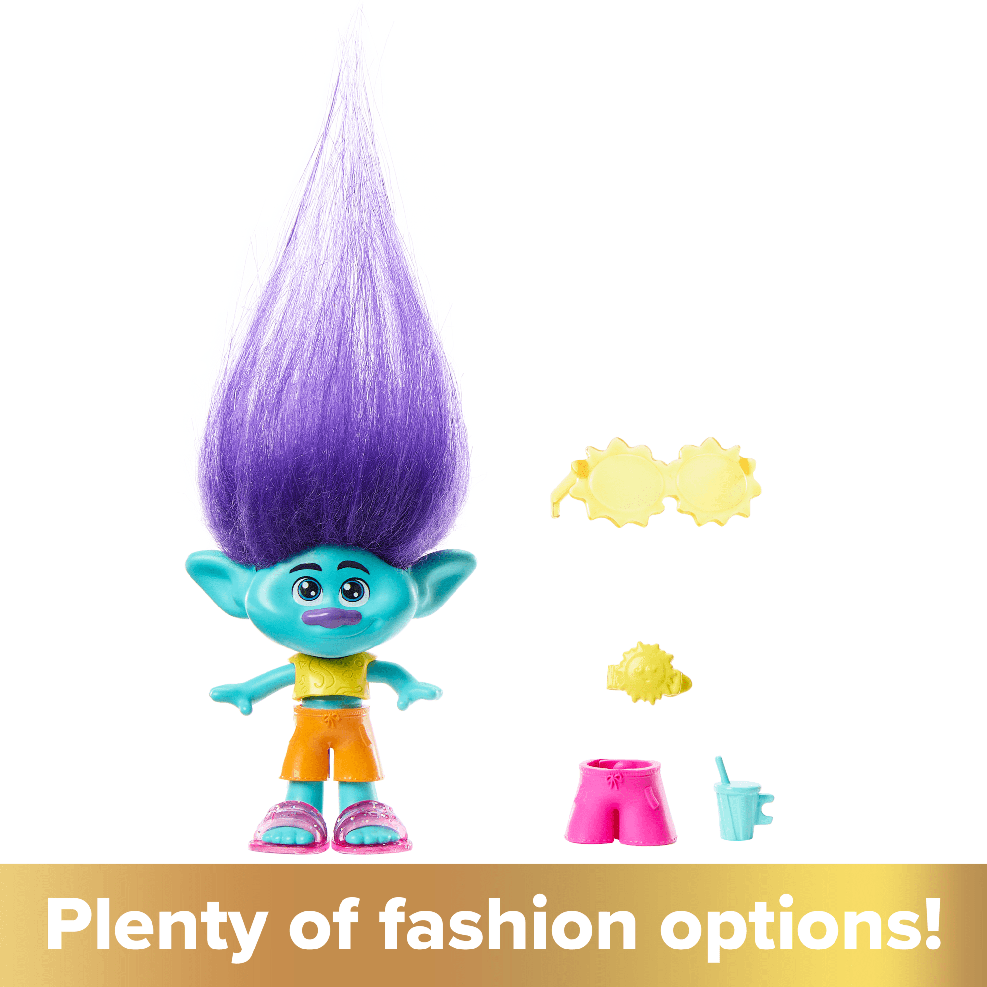 Dreamworks Trolls Band Together Hair Pops Branch Small Doll & Accessories, Toys inspired By The Movie
