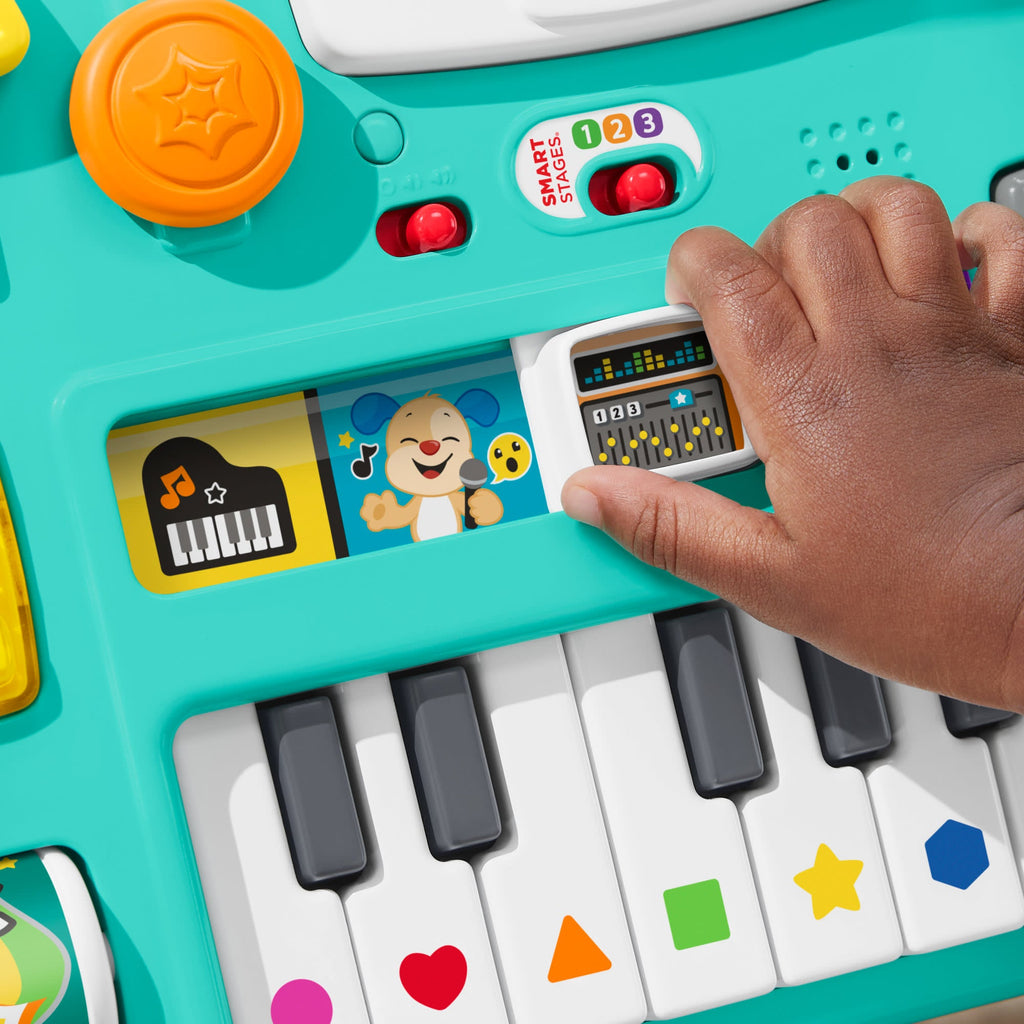 Fisher-Price Laugh & Learn Mix & Learn DJ Table Musical Learning Toy For Baby & Toddler, Multi-Language Version