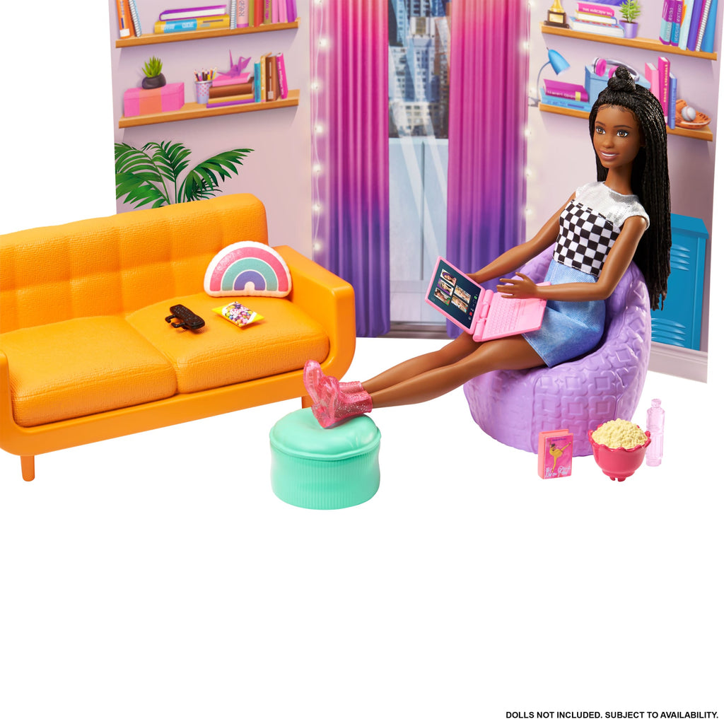 Barbie: Big City, Big Dreams Dorm Room Playset With Furniture & Accessories, 3 To 7 Years