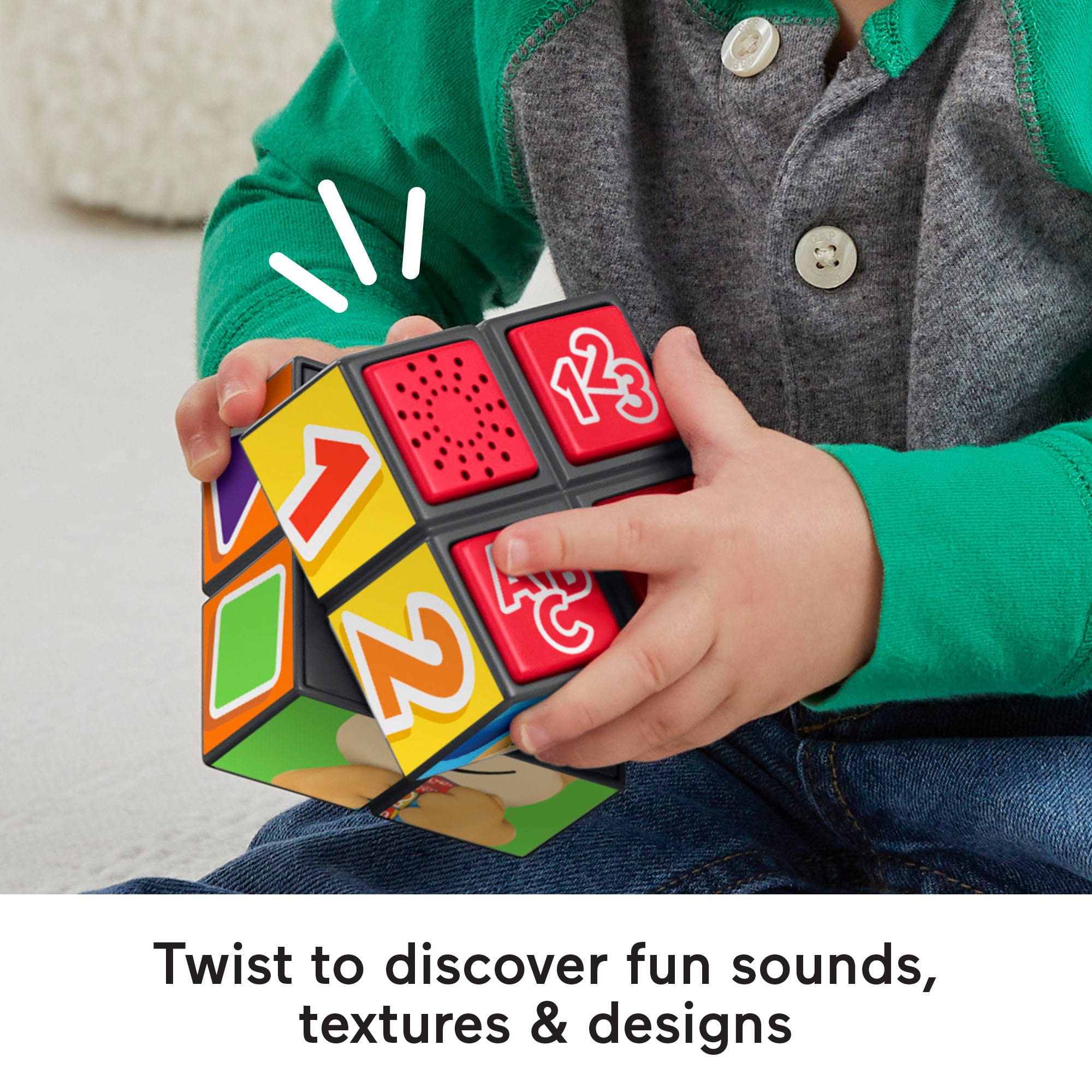 Fisher-Price Laugh & Learn Puppy's Activity Cube Electronic Learning Toy For Baby & Toddler