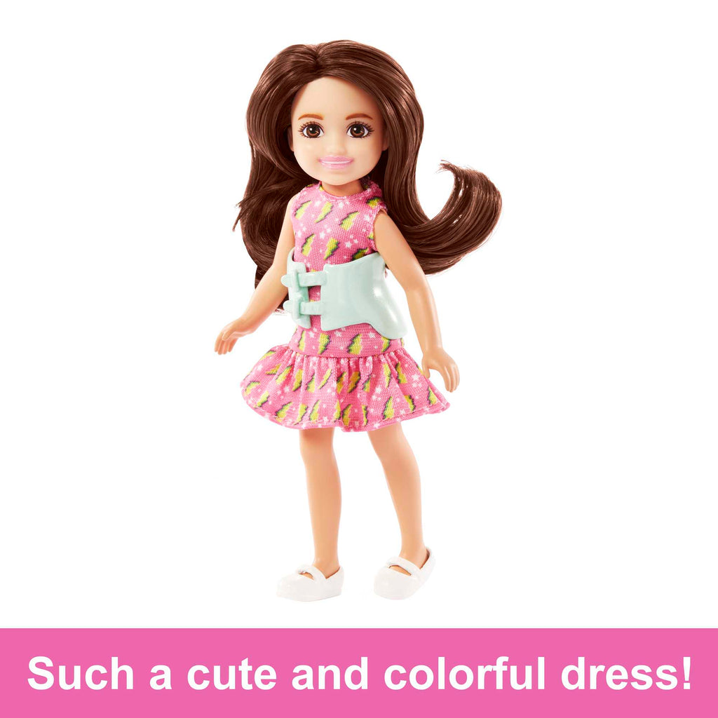Barbie Toys, Chelsea Doll, 6-inch Small Doll With Brace For Scoliosis Spine Curvature