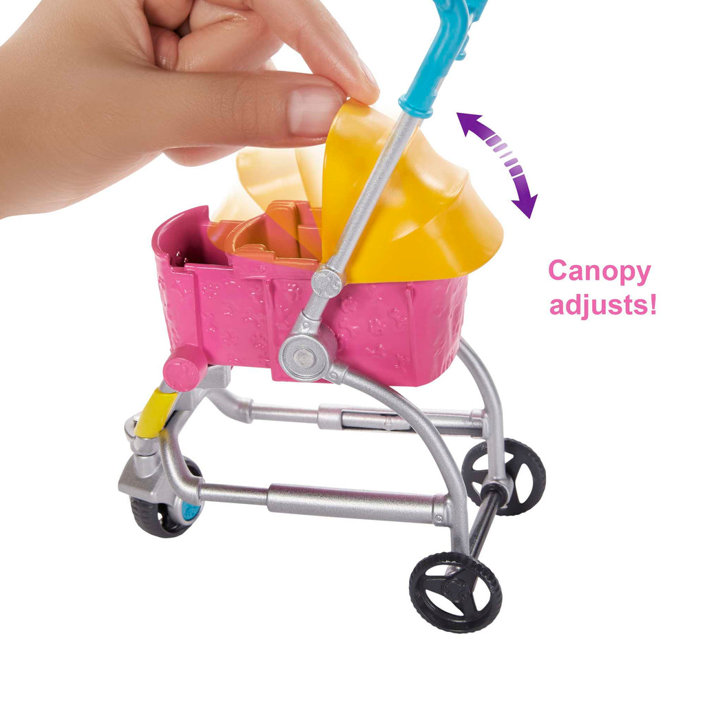 Barbie Stroll ‘n Play Pups Doll And Accessories