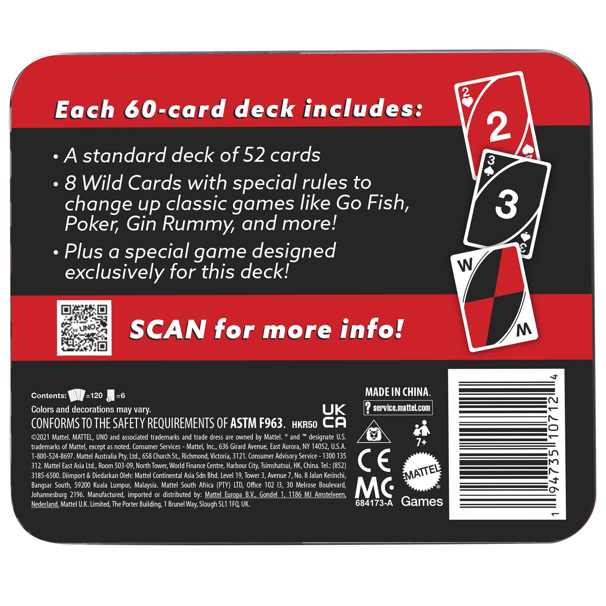 Wild Twists Playing Cards By UNO Brand 2-Pack in Tin