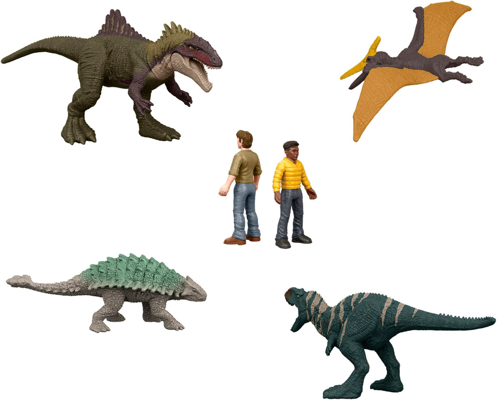 Jurassic World Minis Multipack Of AuThentic Dinosaur Figures, 20 Small Dino & Human Toys
