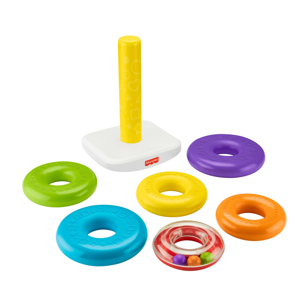 Fisher-Price Giant Rock-A-Stack Baby Toy, Ring Stacking Toy For Infants And Toddlers, 14+ Inches Tall