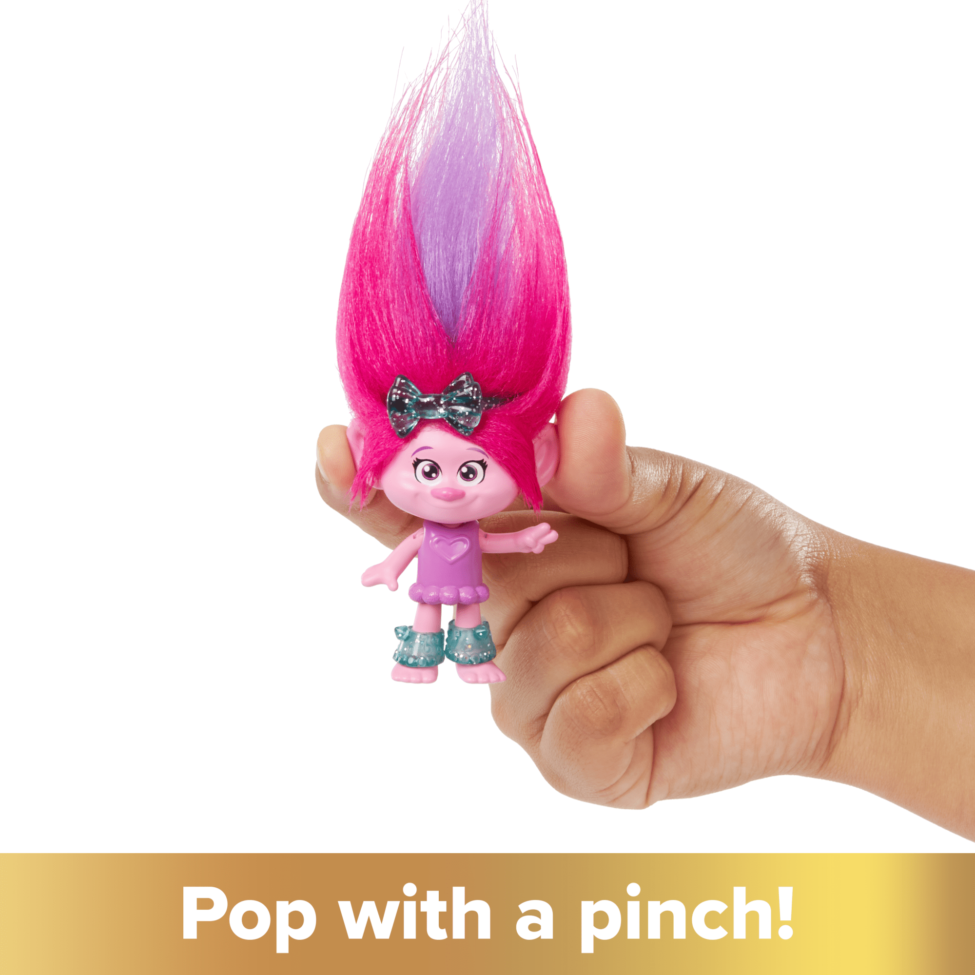 Dreamworks Trolls Band Together Hair Pops Queen Poppy Small Doll & Accessories, Toys inspired By The Movie