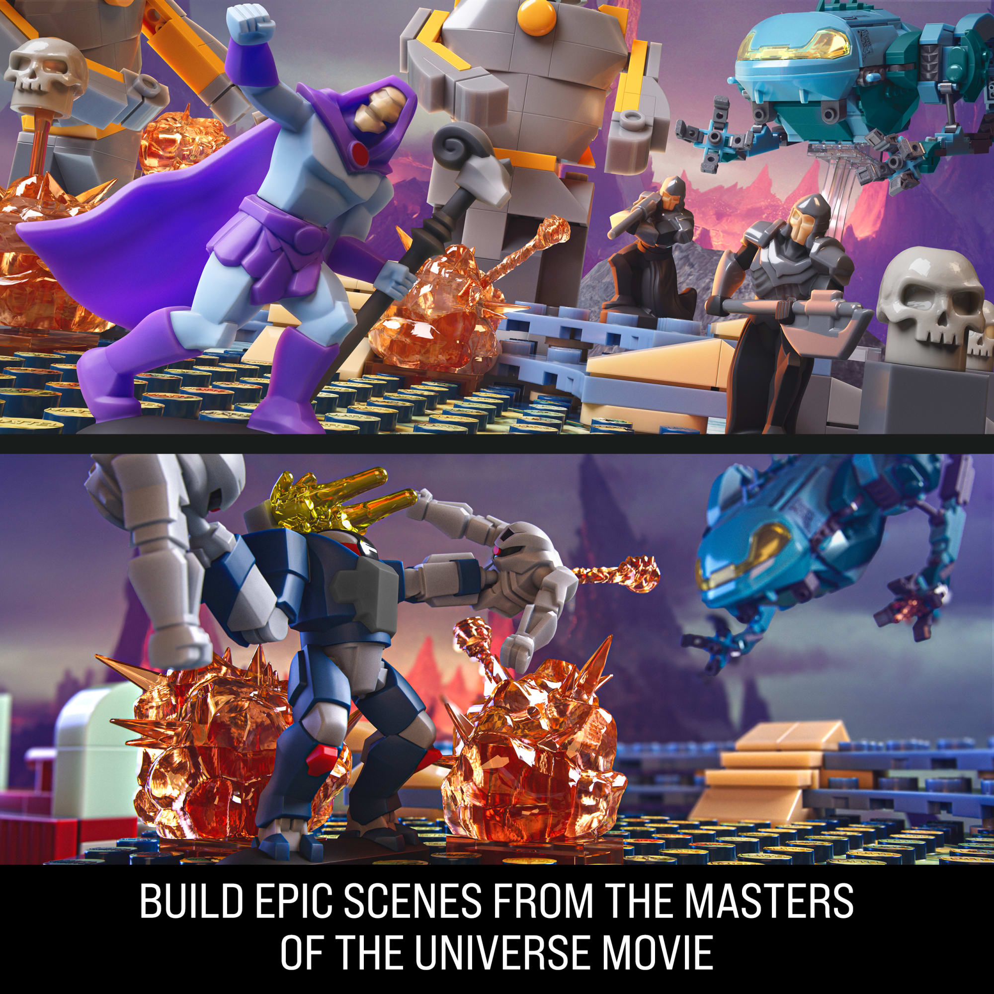 Mattel Brick Shop Masters Of The Universe Attack Of The Collector Building Toy Kit (594 Pieces), For Collectors