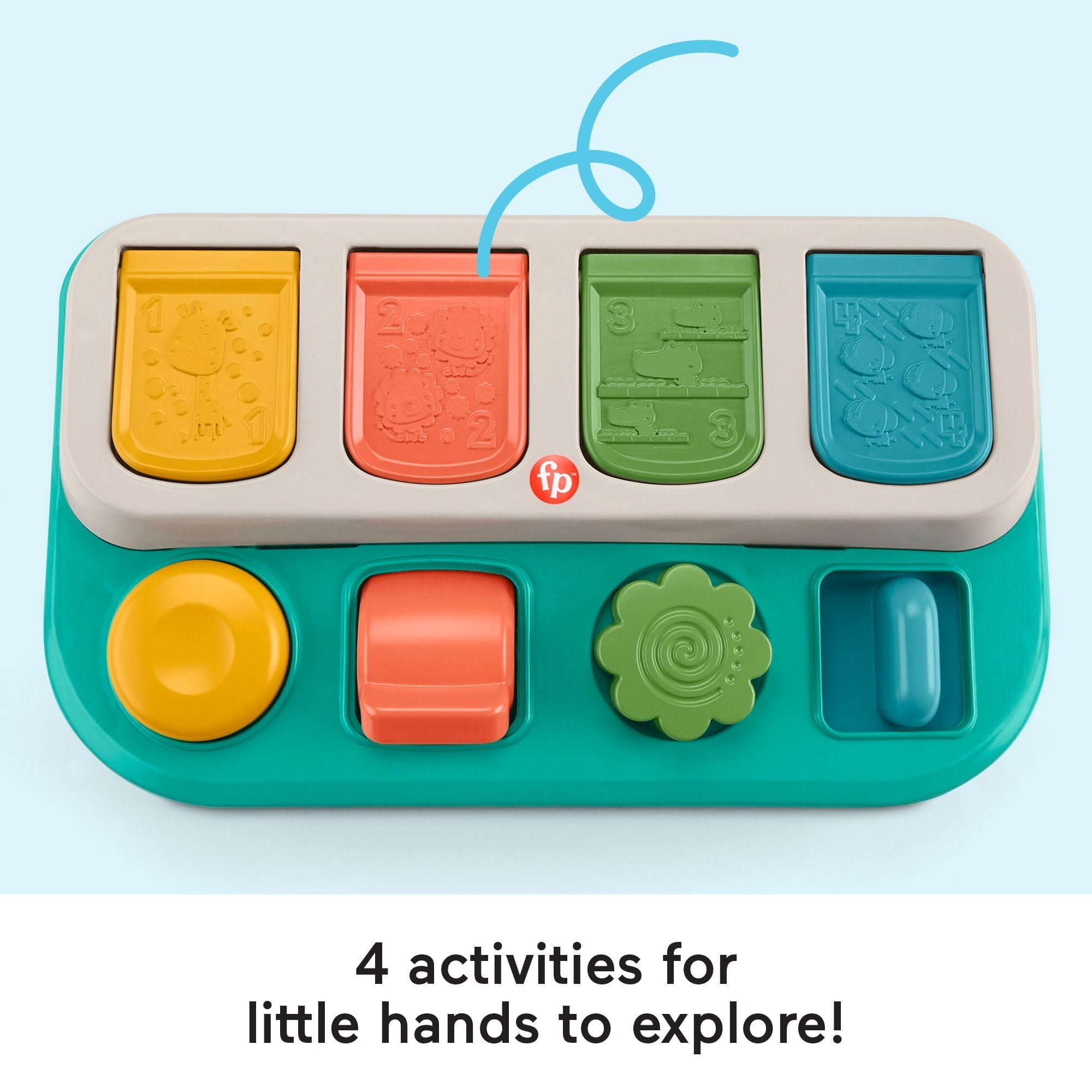Fisher-Price Busy Buddies Pop-Up Infant Fine Motor Toy For Ages 9+ Months