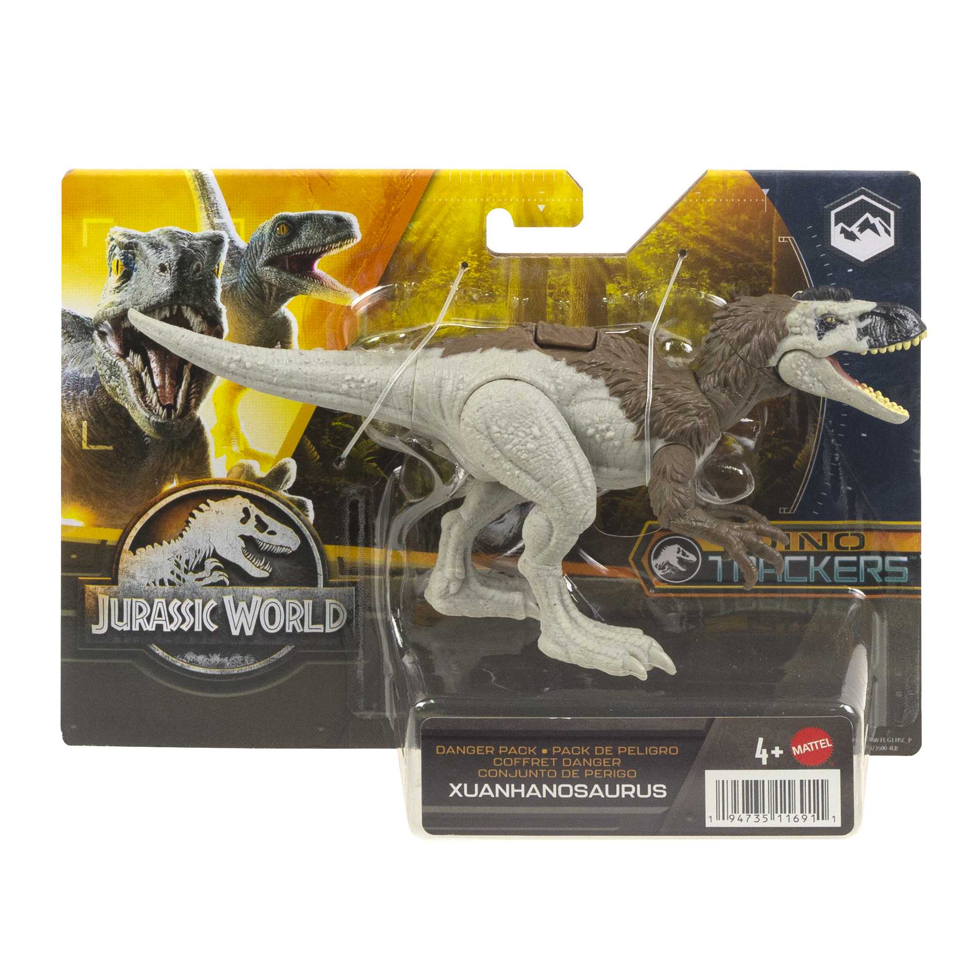 Jurassic World Danger Pack Dinosaur Action Figure Toys, Posable With Physical & Digital Play