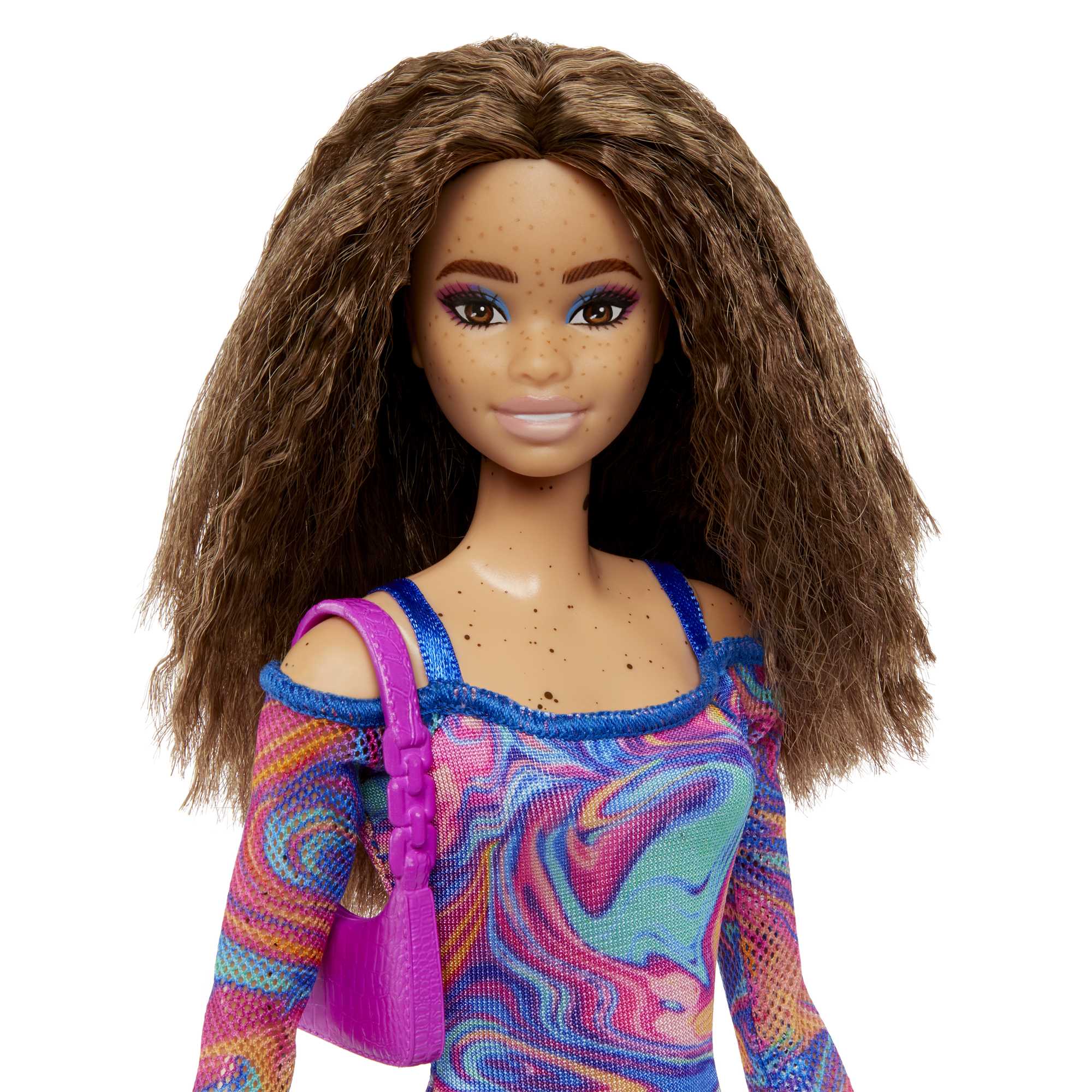 Barbie Fashionistas Doll #206 With Crimped Hair And Freckles