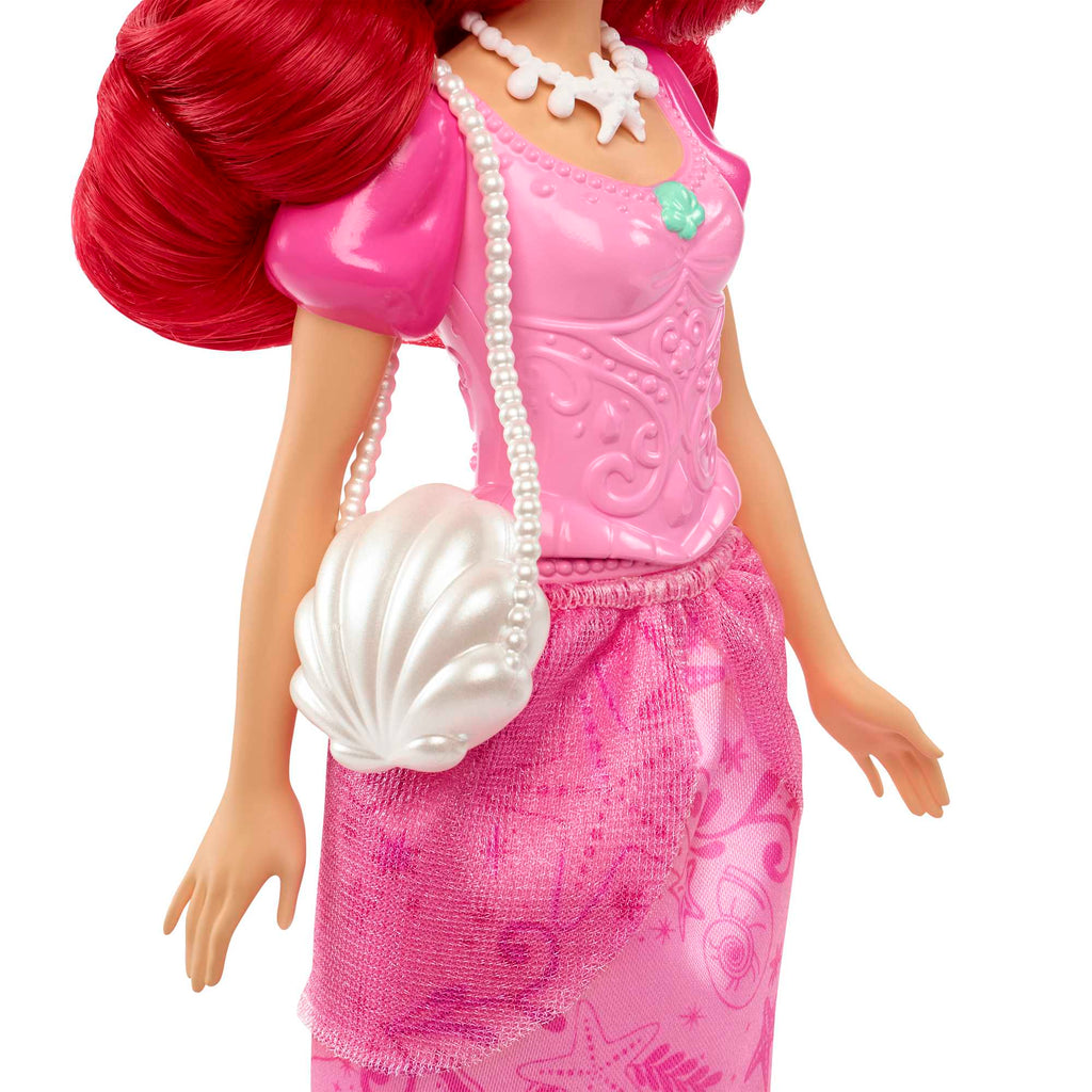 Disney Princess Getting Ready Ariel Fashion Doll in Signature Dress And 9 Accessories