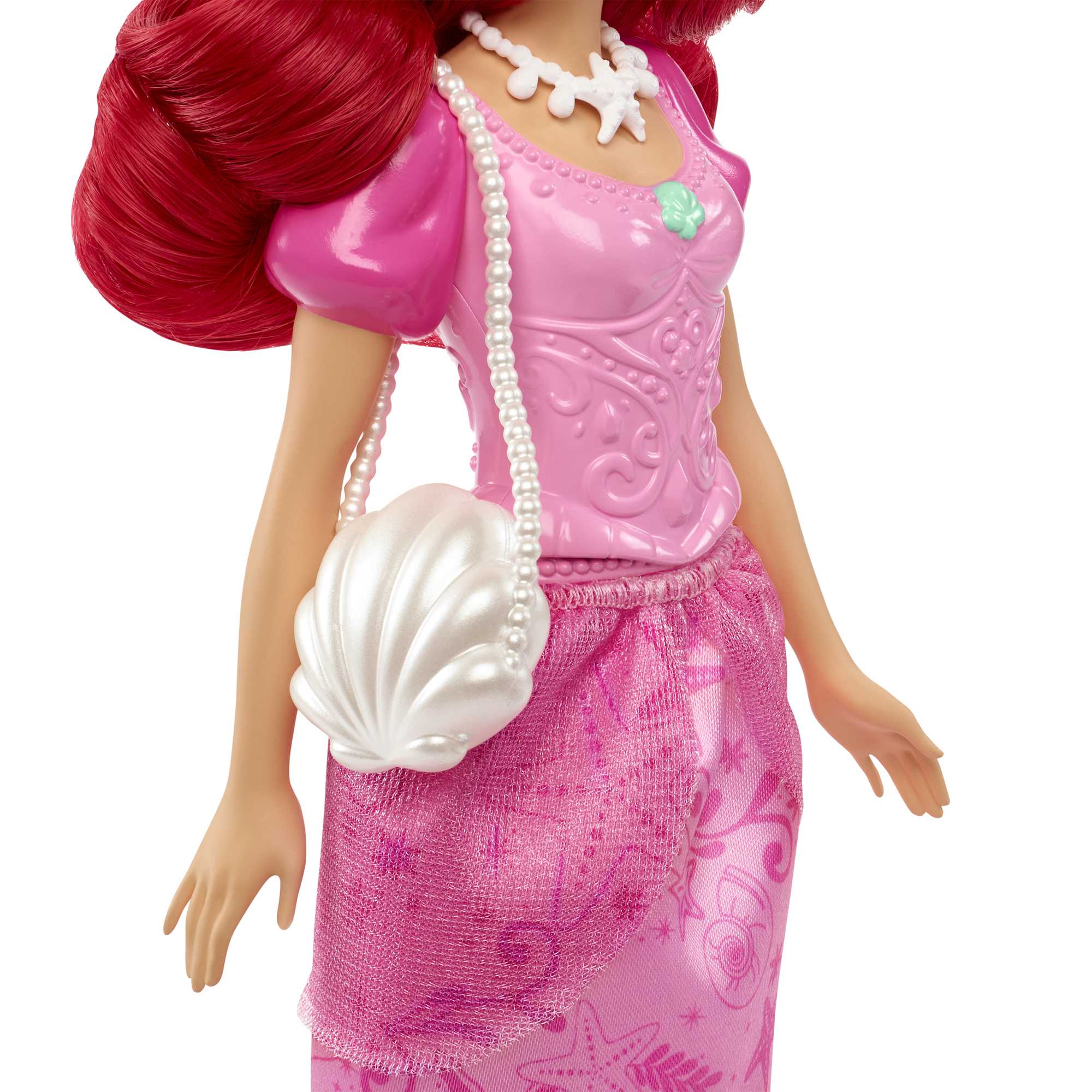 Disney Princess Getting Ready Ariel Fashion Doll in Signature Dress And 9 Accessories