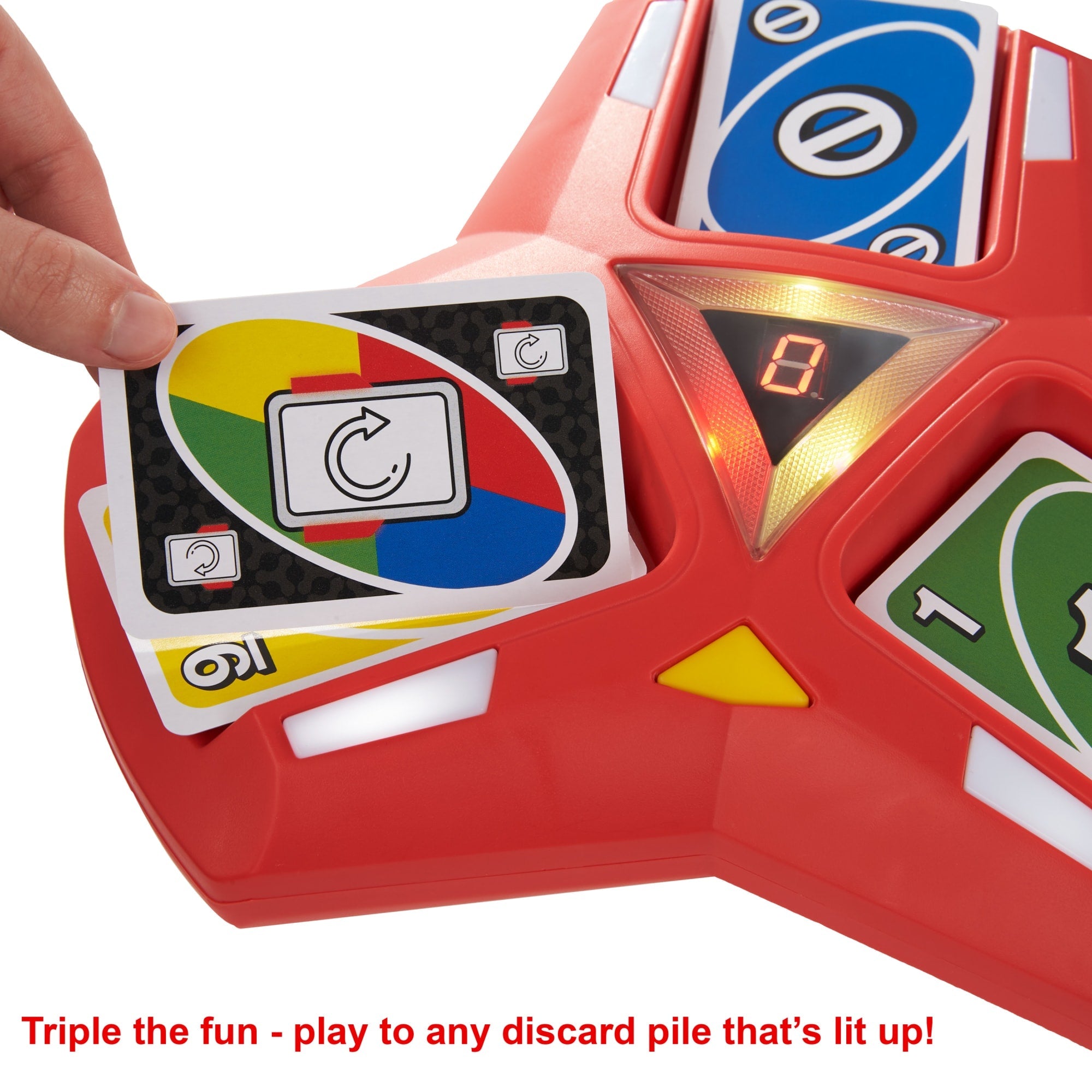 UNO Triple Play Card Game, Game For Family Night, Lights And Sounds