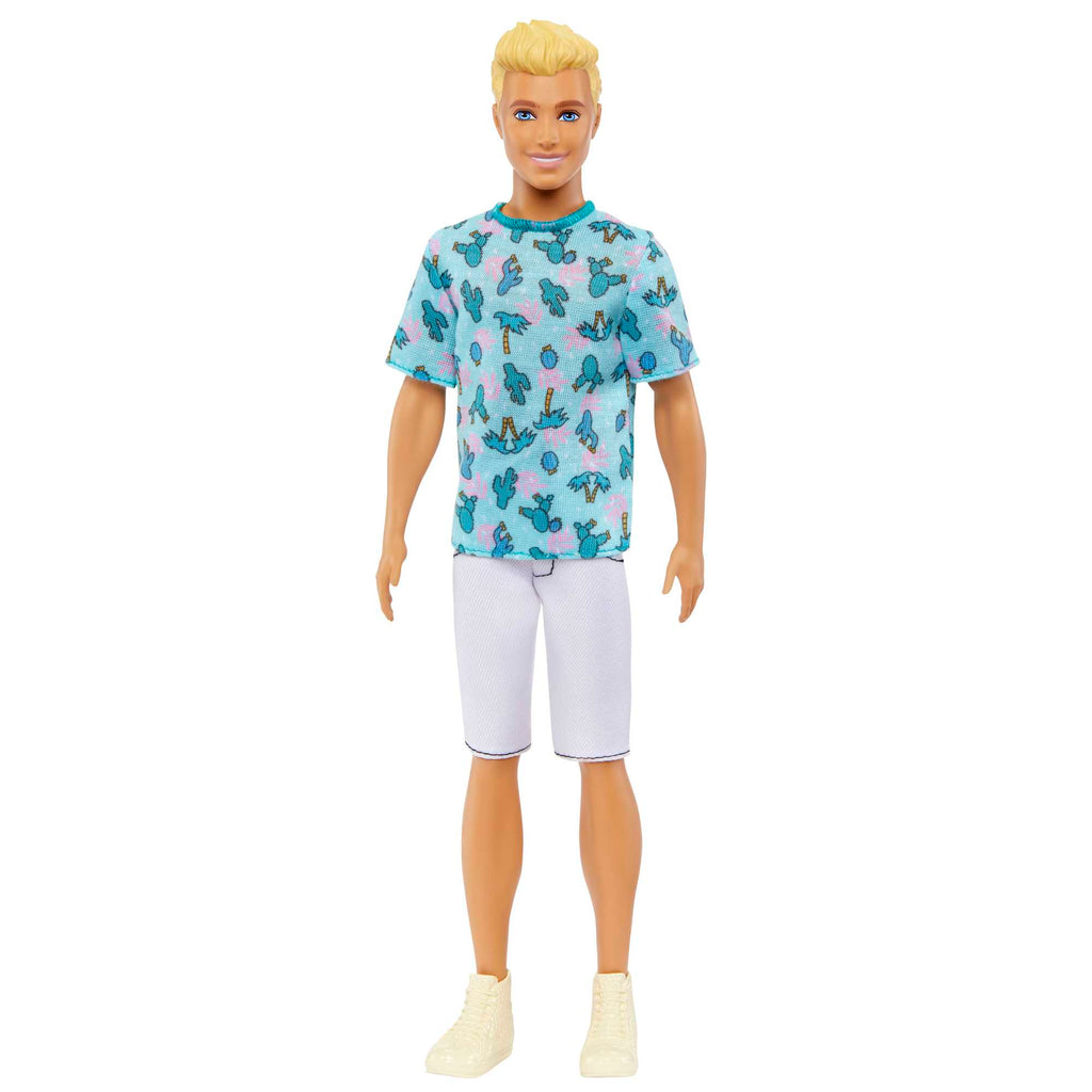 Barbie Ken Fashionistas Doll #211 With Blond Hair And Cactus Tee