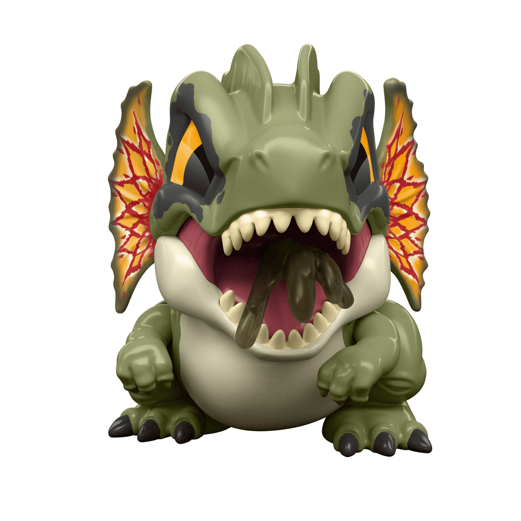 Jurassic World Bite Club Dilophosaurus Collectible Dinosaur Figure & Movie Toy Accessory