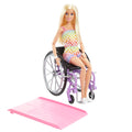 Barbie Doll With Wheelchair And Ramp, Blonde, Barbie Fashionistas